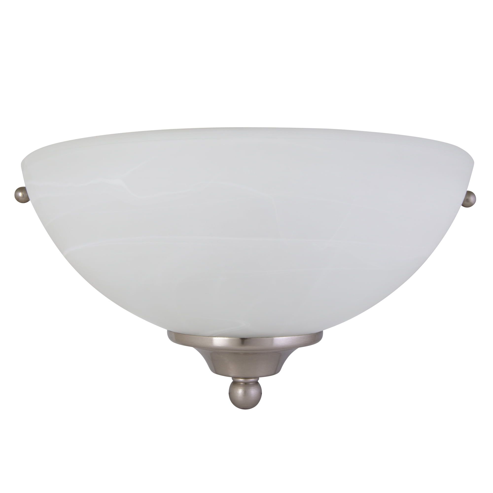 Satin Nickel Glass Oval Wall Sconce with Dimmable Touch Control