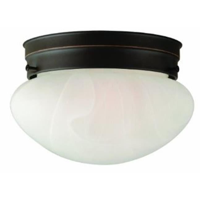 Bronze Alabaster Glass Bowl Ceiling Light, 7.6 Inch