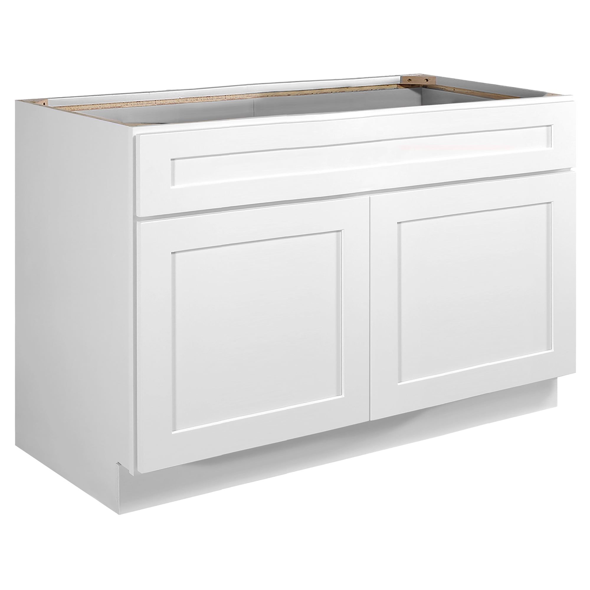 Brookings White Painted Maple Shaker Sink Base Cabinet