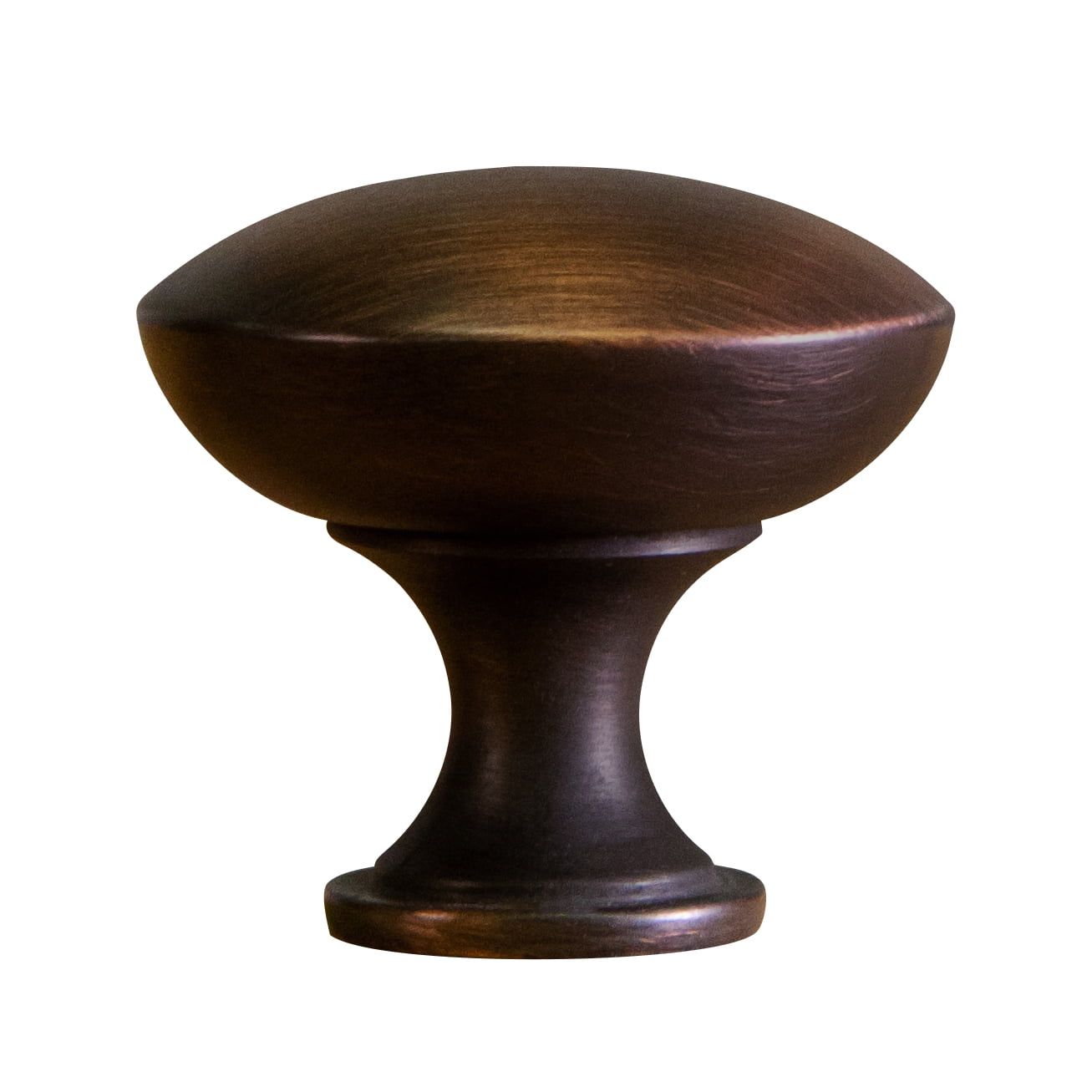 1.25-Inch Brushed Bronze Round Cabinet Knob with Mounting Hardware