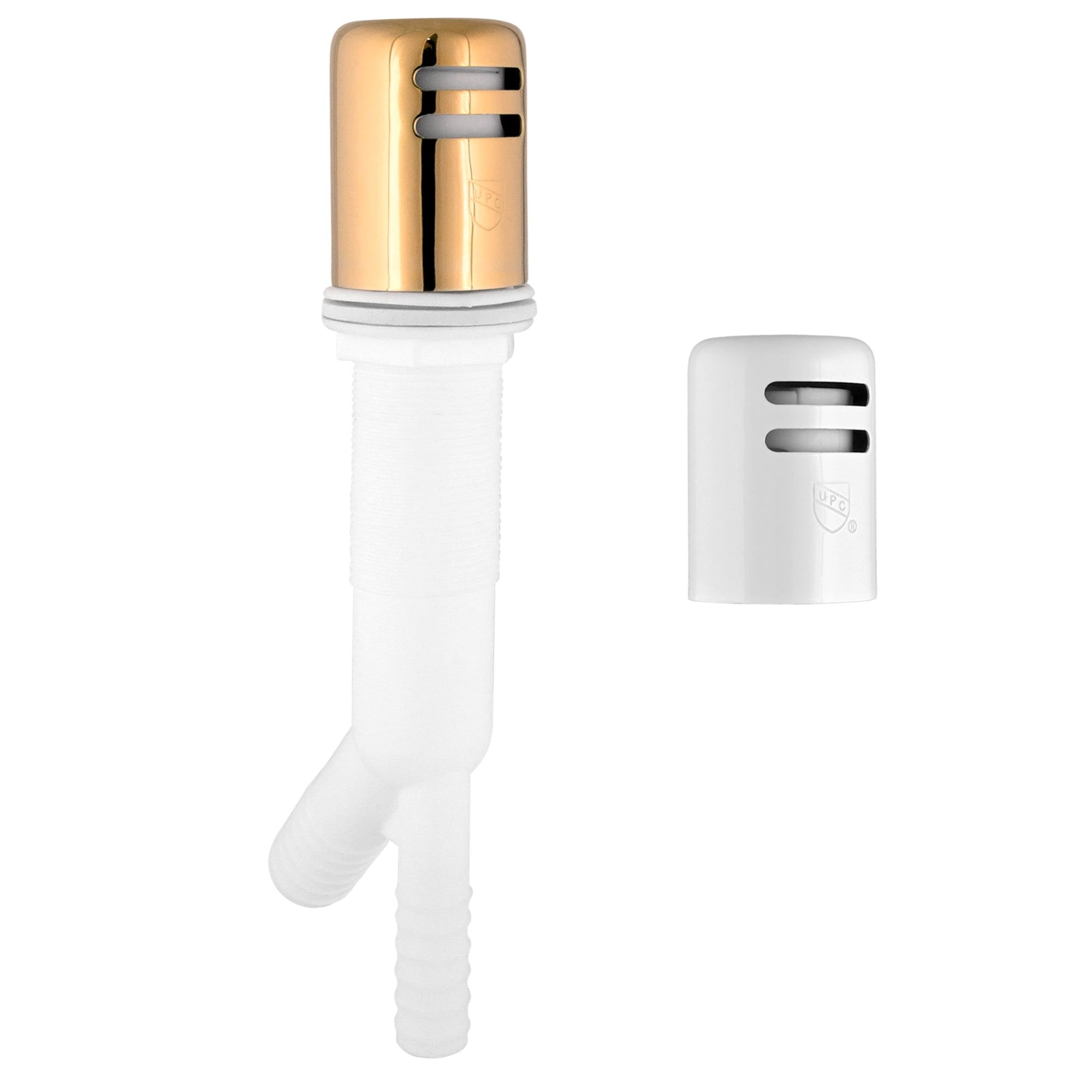 Satin Gold and White Dishwasher Air Gap Kit