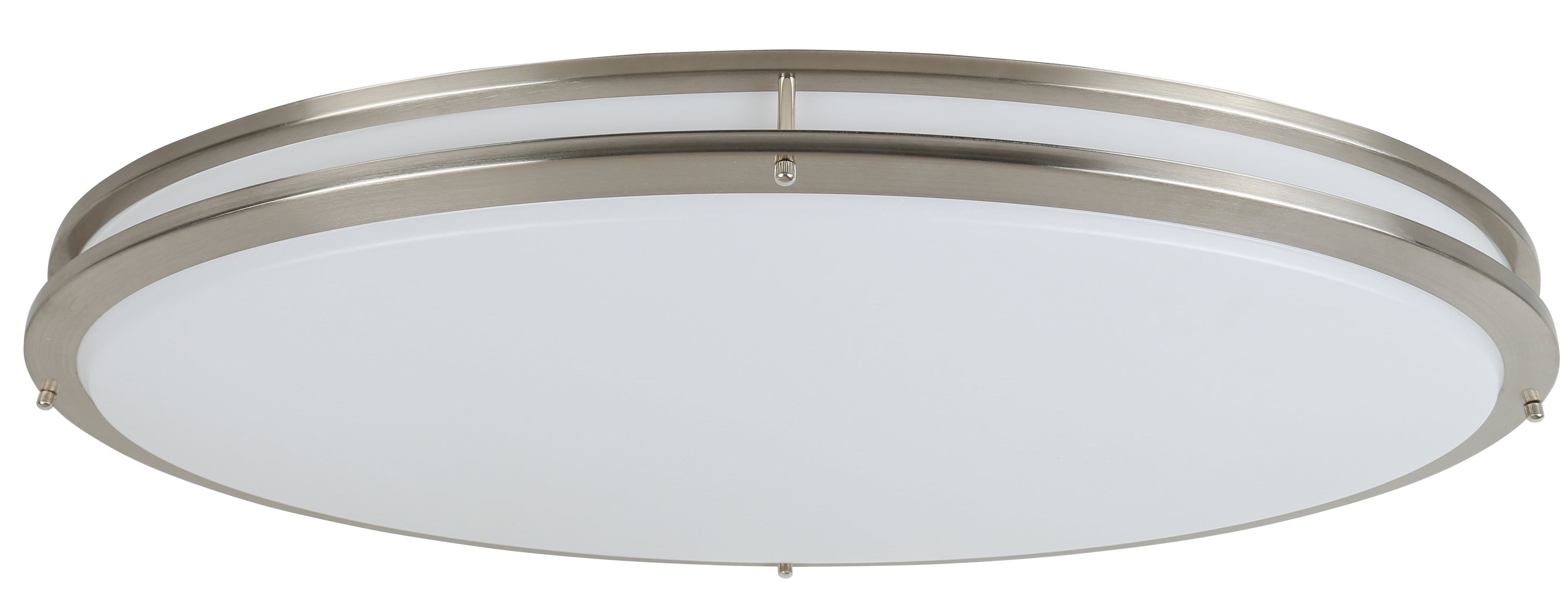 Owens 32" Brushed Nickel Contemporary LED Flush Mount Light