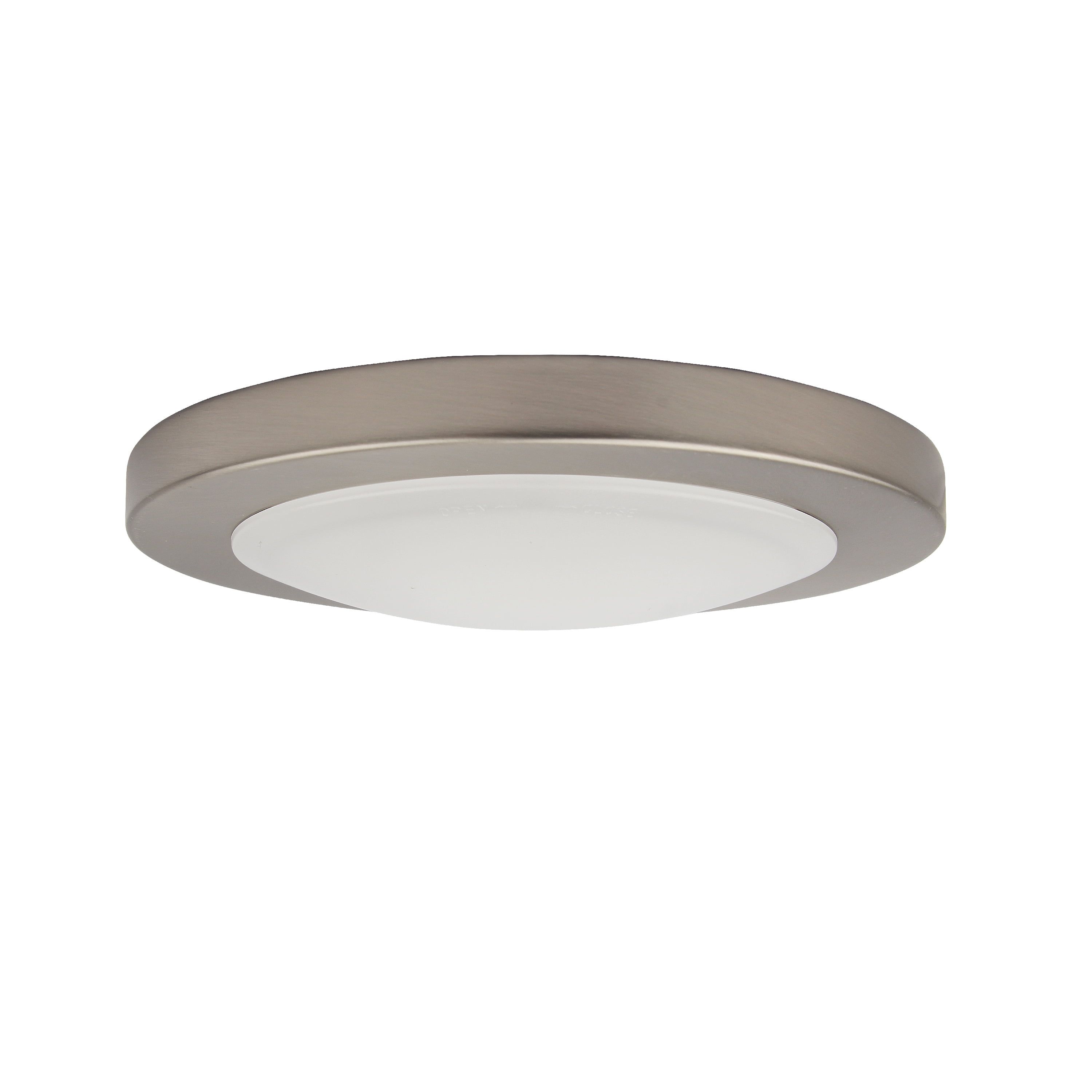 Brushed Nickel 7" LED Disk Light for Indoor/Outdoor Ceiling