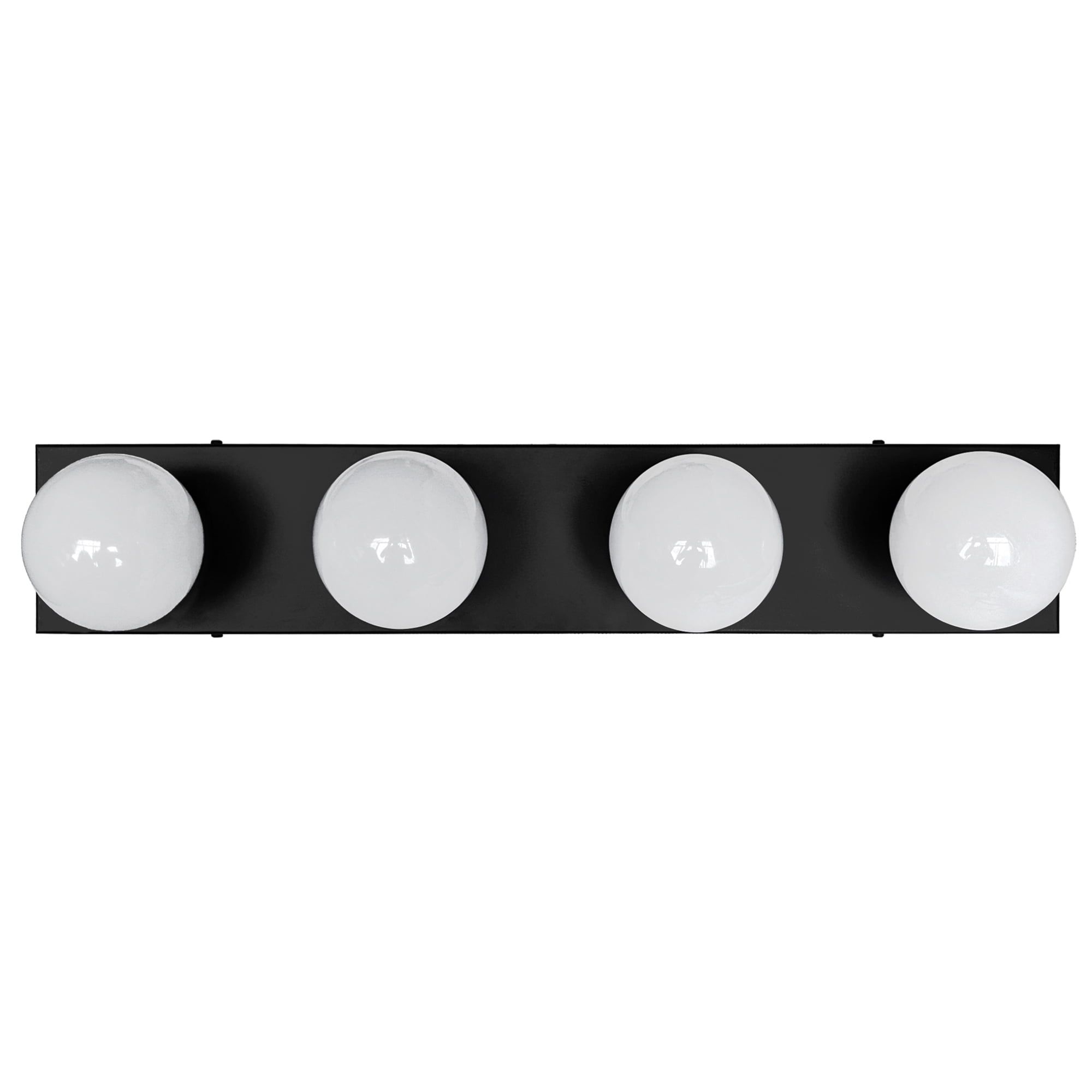 Matte Black 4-Light Dimmable Vanity Strip Light