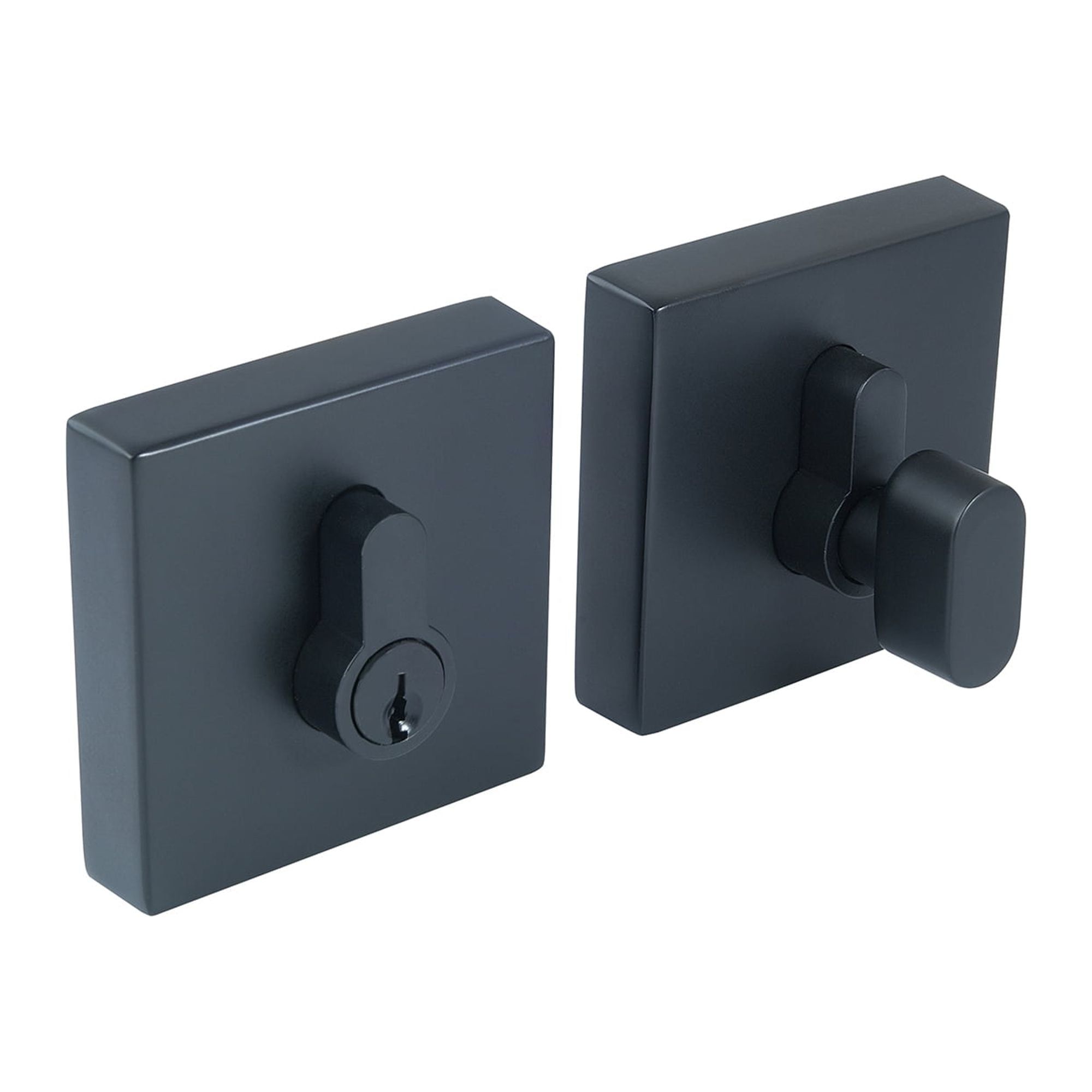 Matte Black Square Single Cylinder Deadbolt