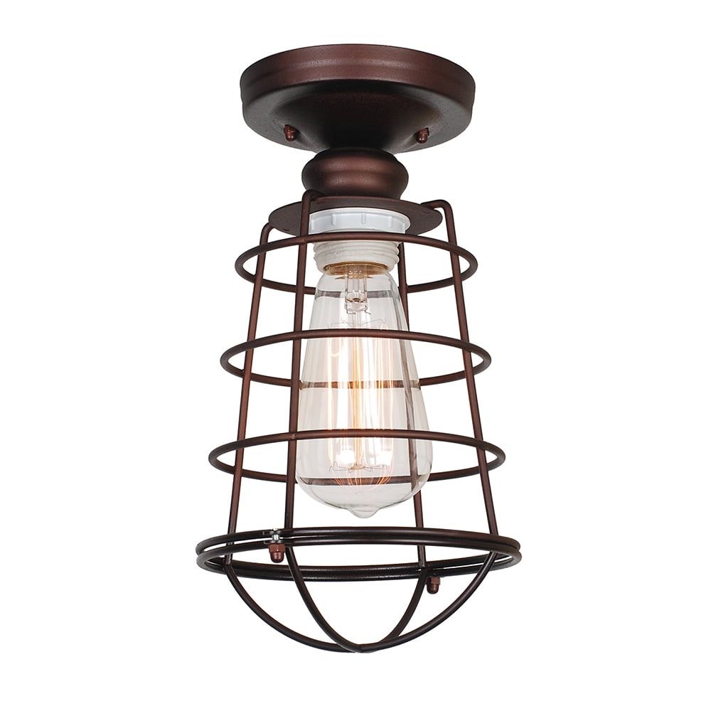 Ajax Coffee Bronze Modern Glass Ceiling Light