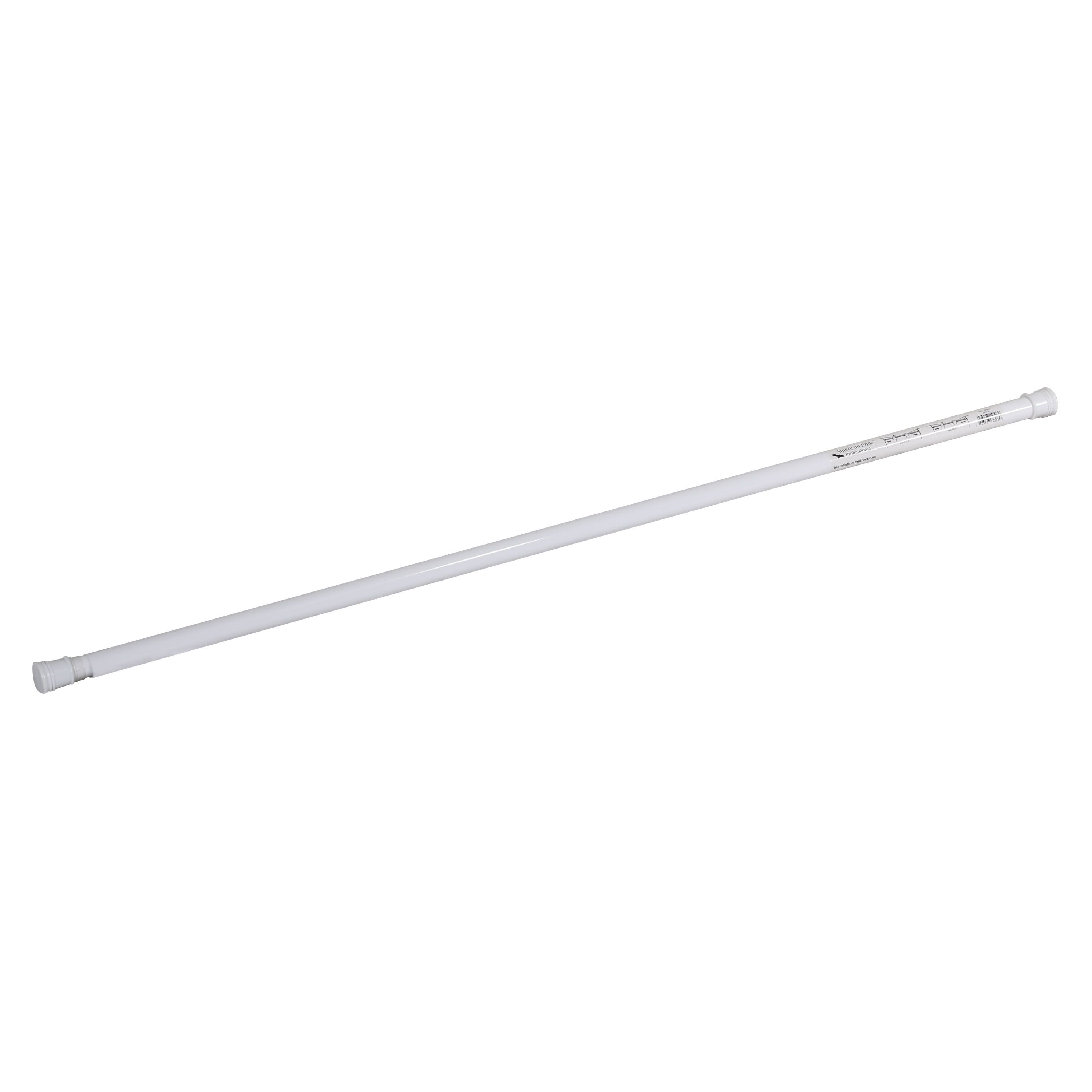 Design House Stainless Steel Adjustable 36-63-inch Shower Rod for Bathroom White