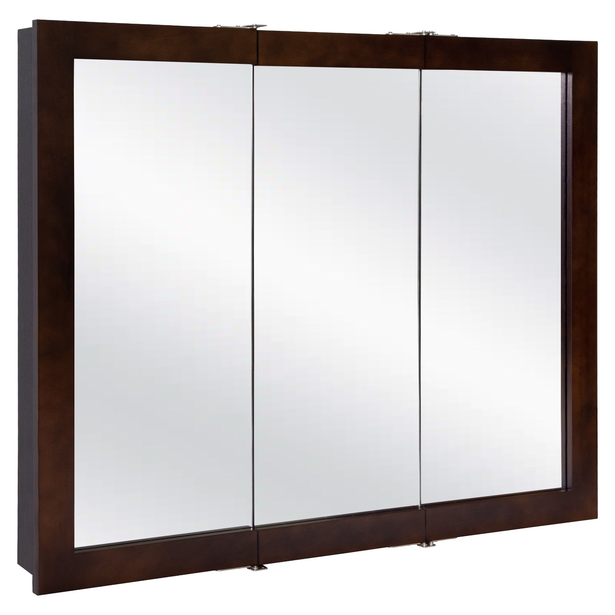 Ventura 36-Inch Espresso Wood Tri-View Medicine Cabinet