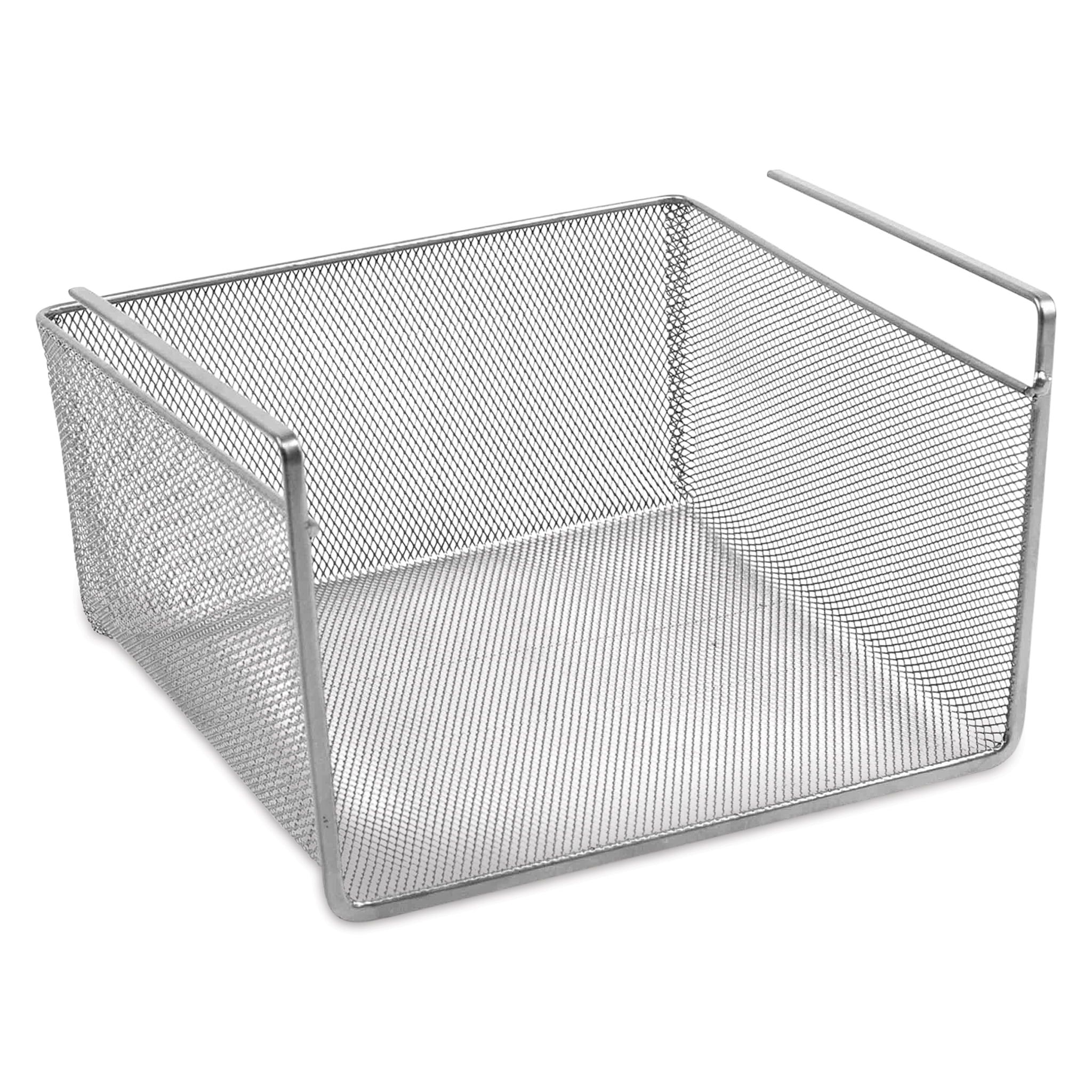 Large Silver Mesh Under Shelf Storage Basket