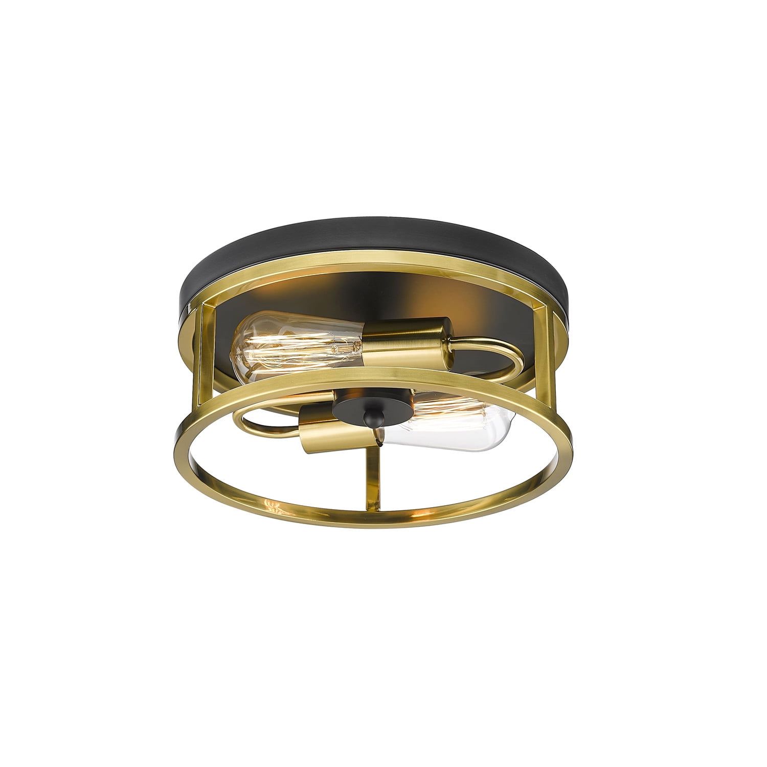 Gold Crystal Drum Indoor/Outdoor LED Flush Mount