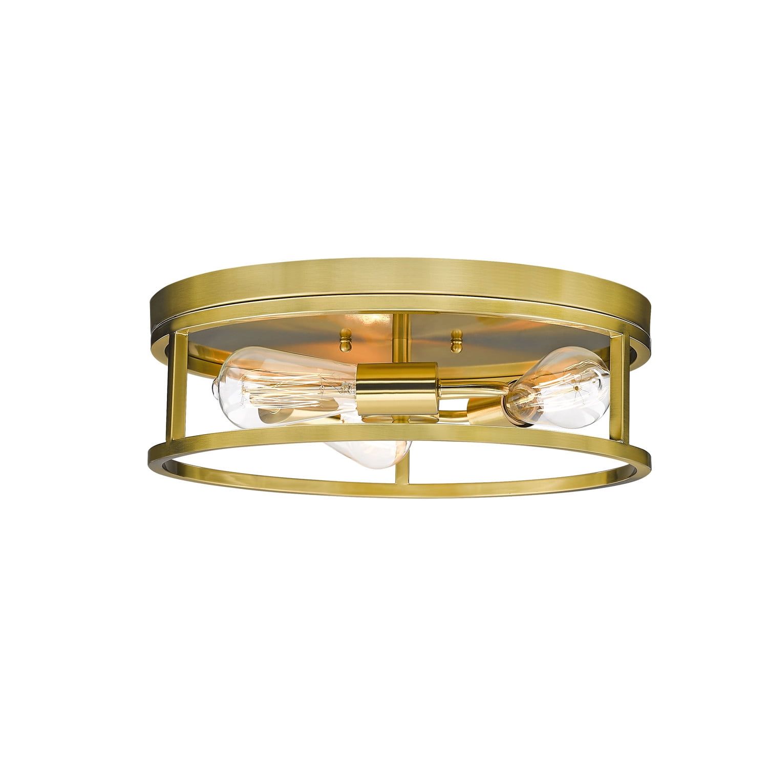 Aurora Gold Crystal 16" Drum Flush Mount Ceiling Light