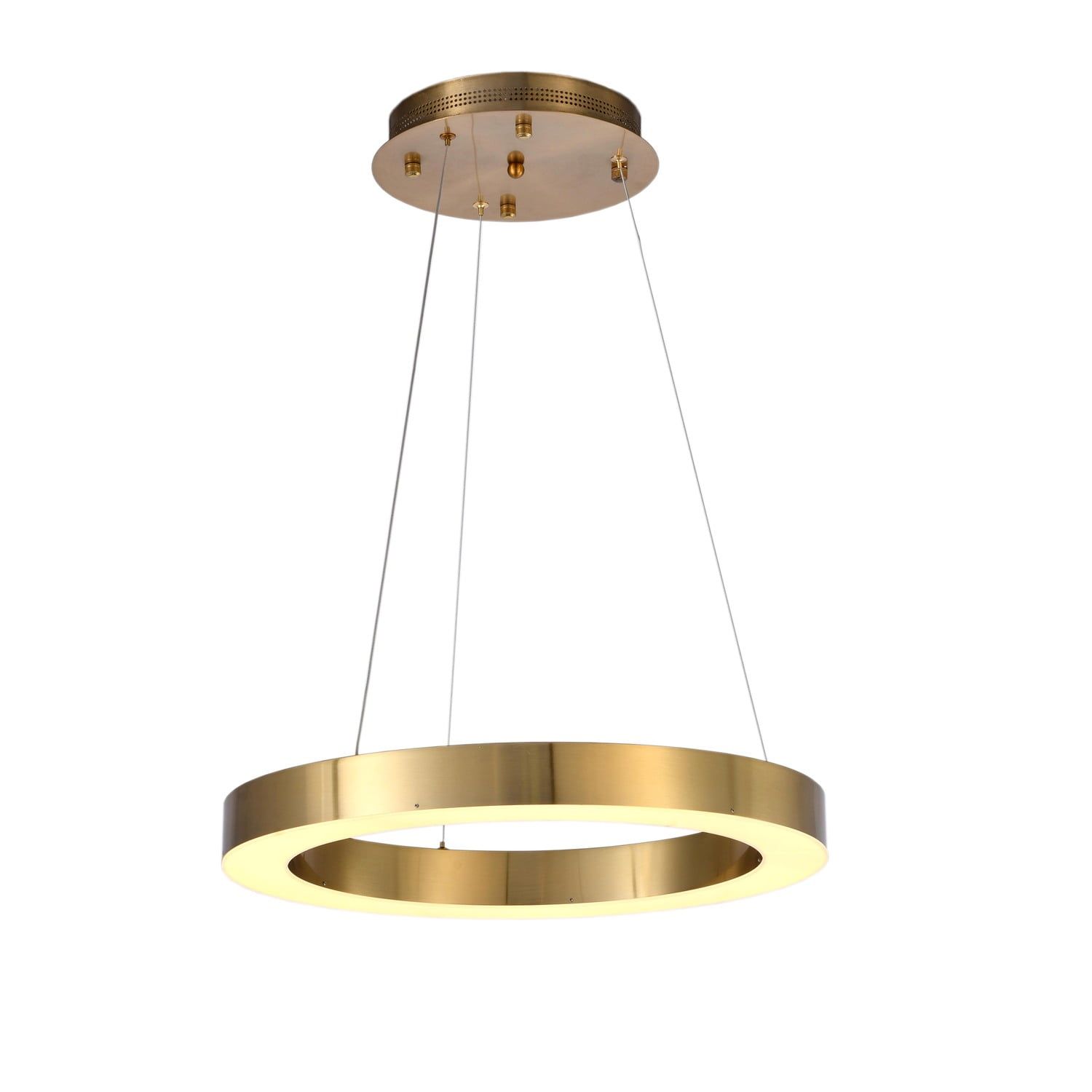 Halo Gleam 31.5" Gold Metal Integrated LED Chandelier