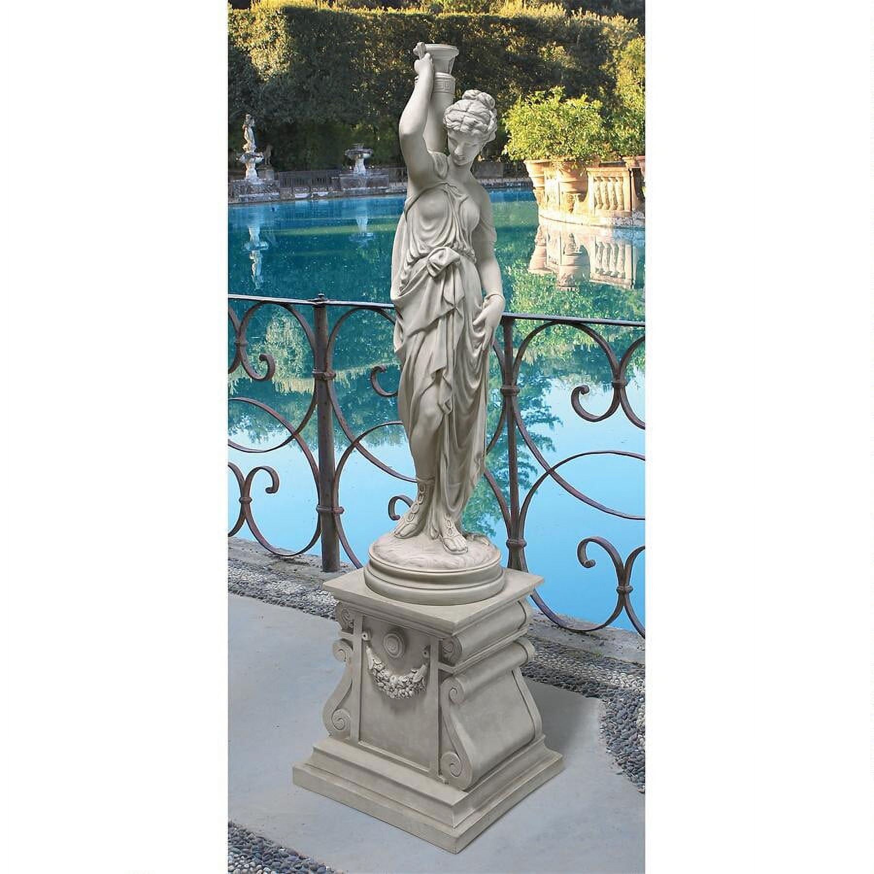 Grande Antique Stone Finish Greek Water Goddess Statue