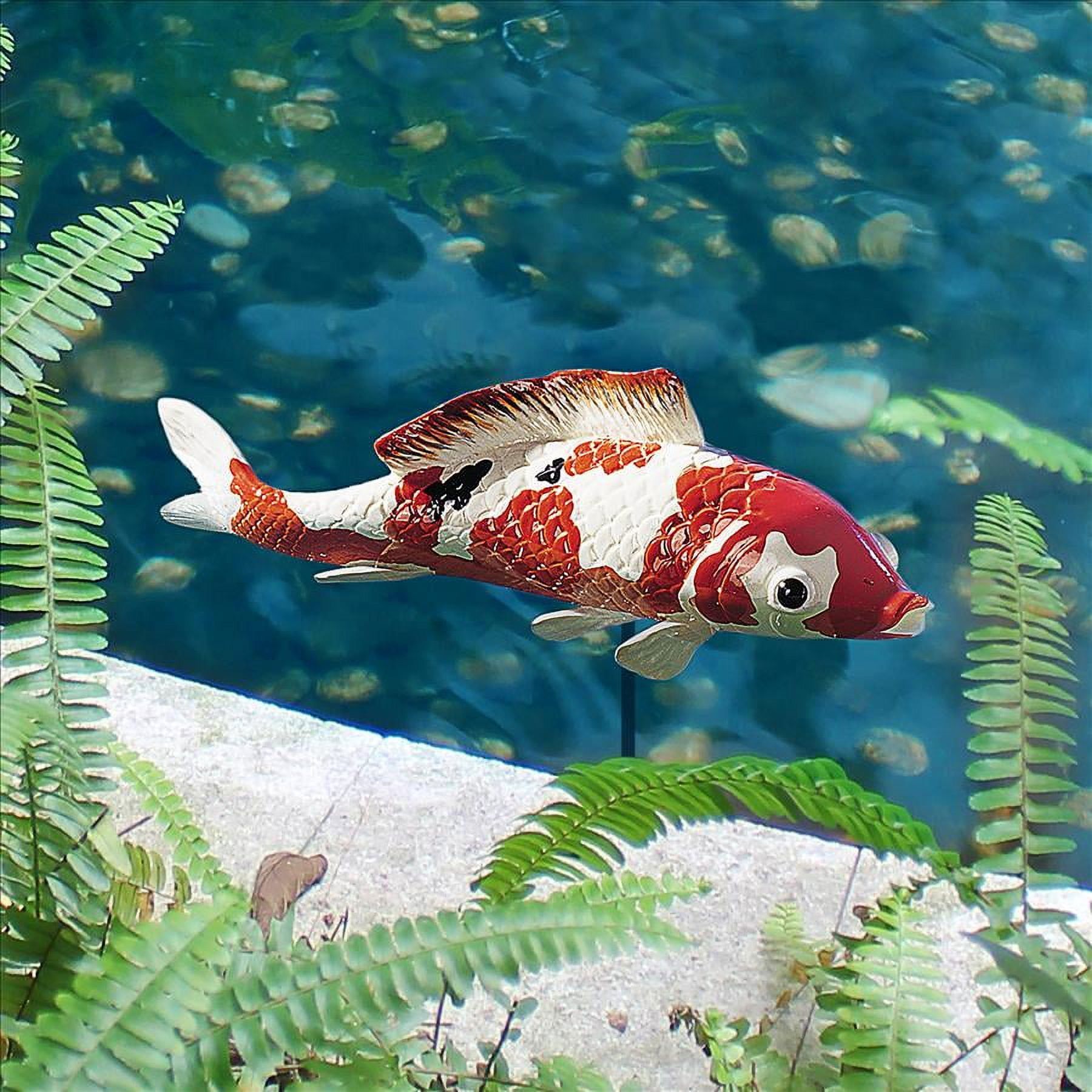 Large Hand Painted Resin Japanese Koi Fish Sculpture