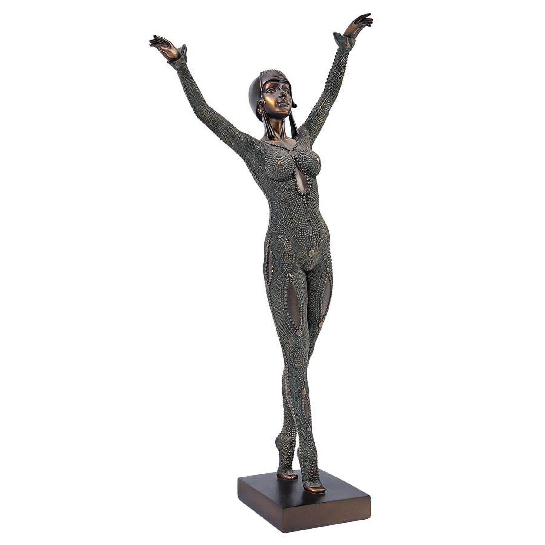 Art Deco Inspired 15" Resin Dourga Goddess Sculpture