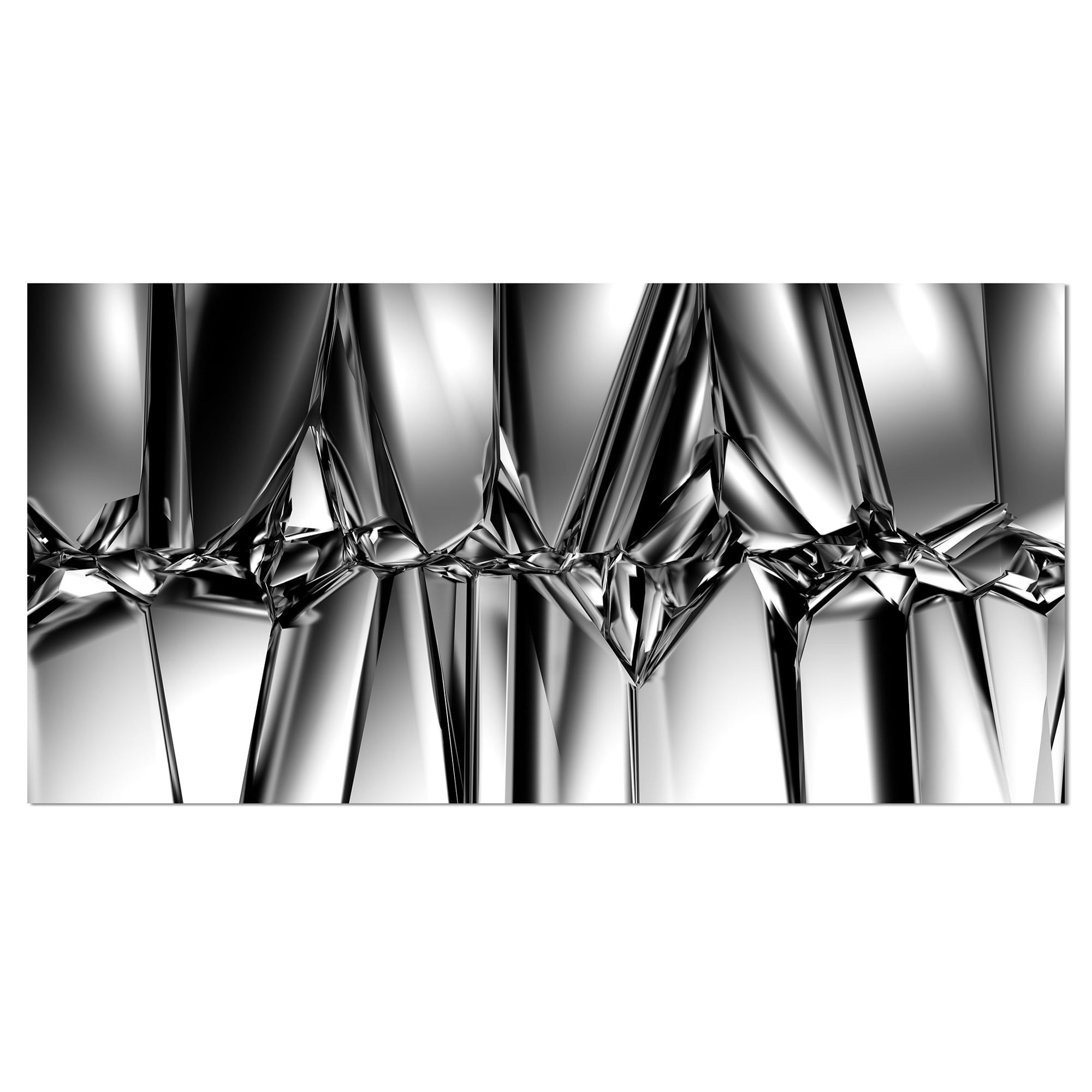 Large Black and White Abstract Canvas Art Print