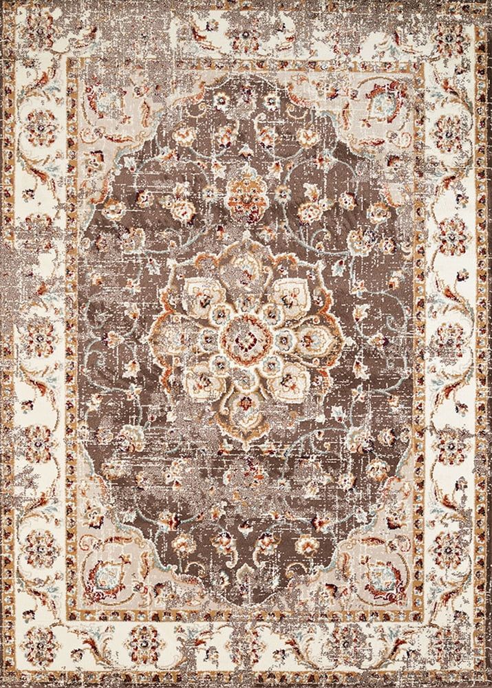 Bridges Ponte Vecchio Taupe Synthetic 5'3" x 7'2" Easy Care Rug