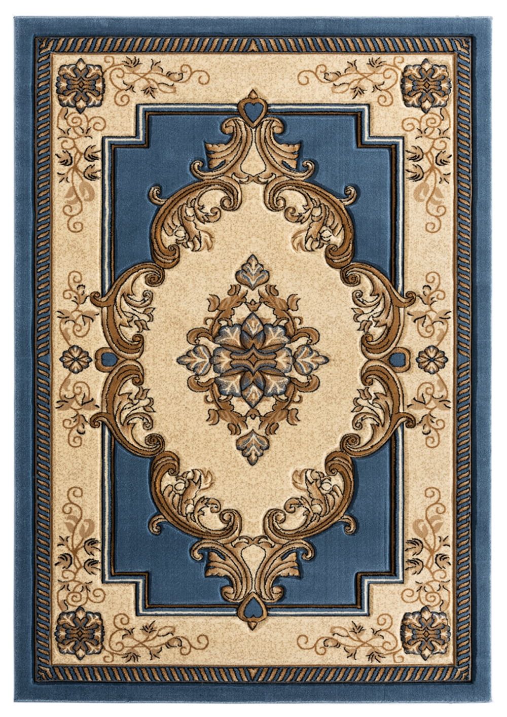 Bristol Medallion Blue Rectangular Synthetic 2' x 3' Rug