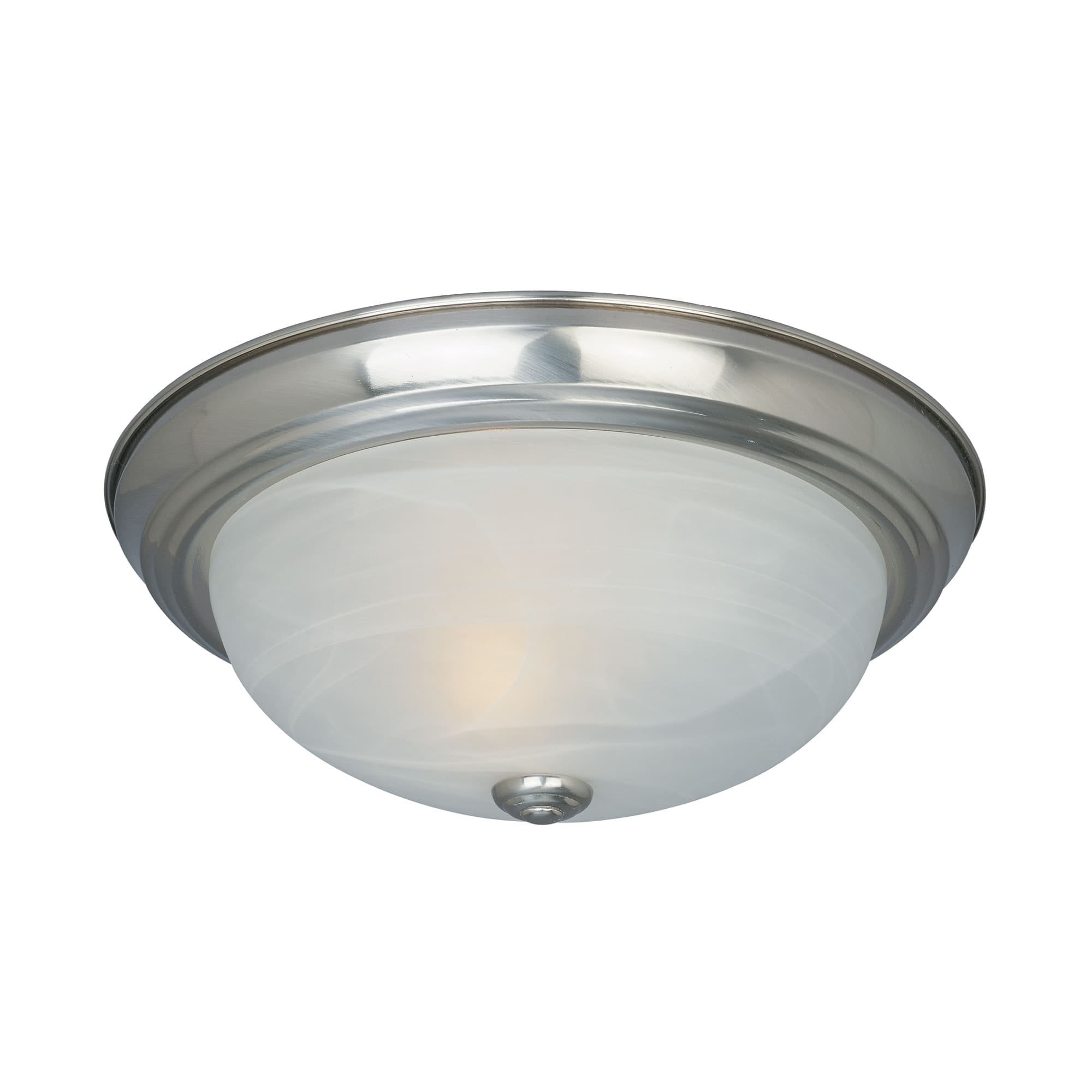 11" Satin Platinum Glass Flush Mount Ceiling Light