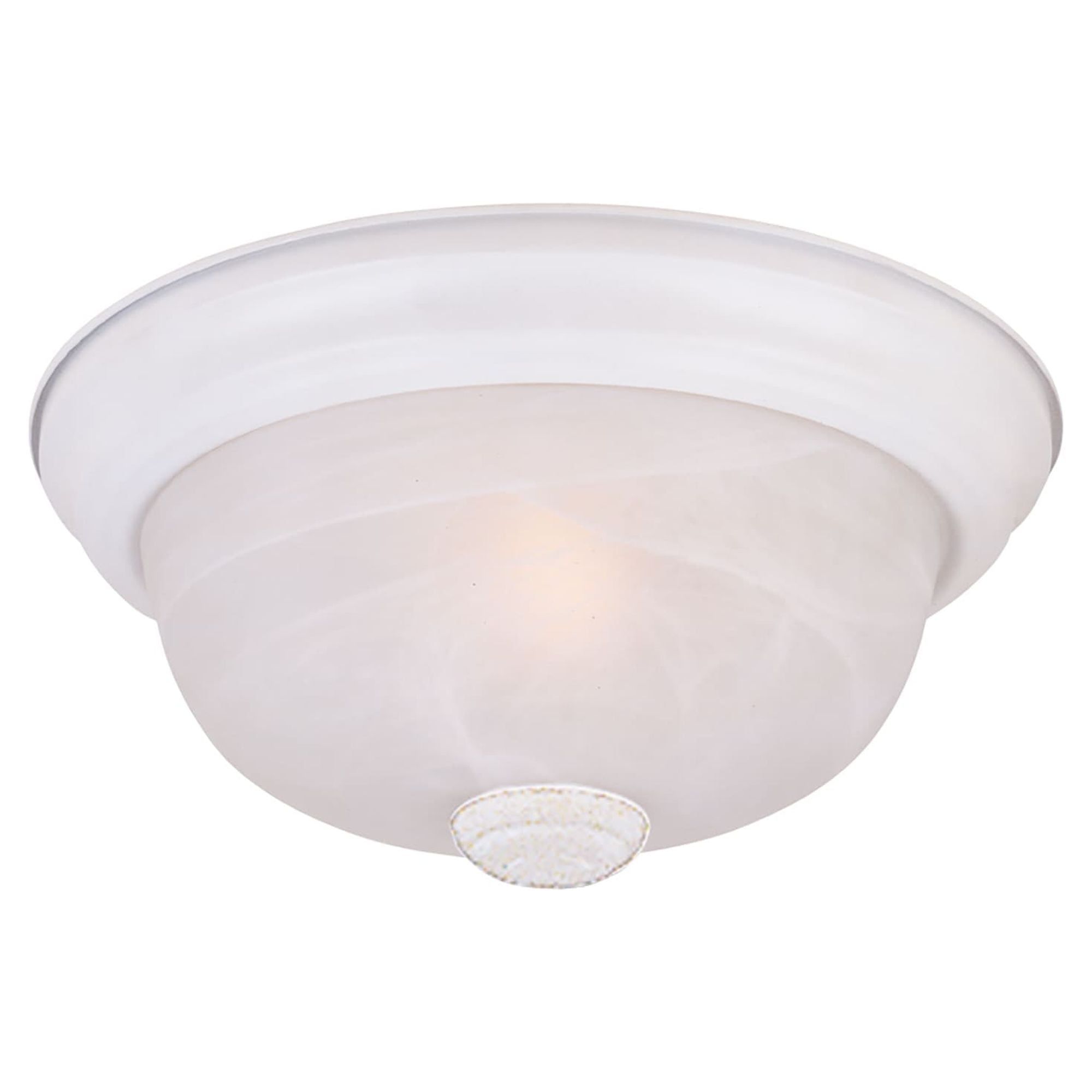 Reedley 13.25" Solid White Alabaster Glass Flush Mount Ceiling Light