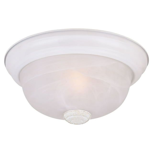 Reedley 13.25" Solid White Alabaster Glass Flush Mount Ceiling Light