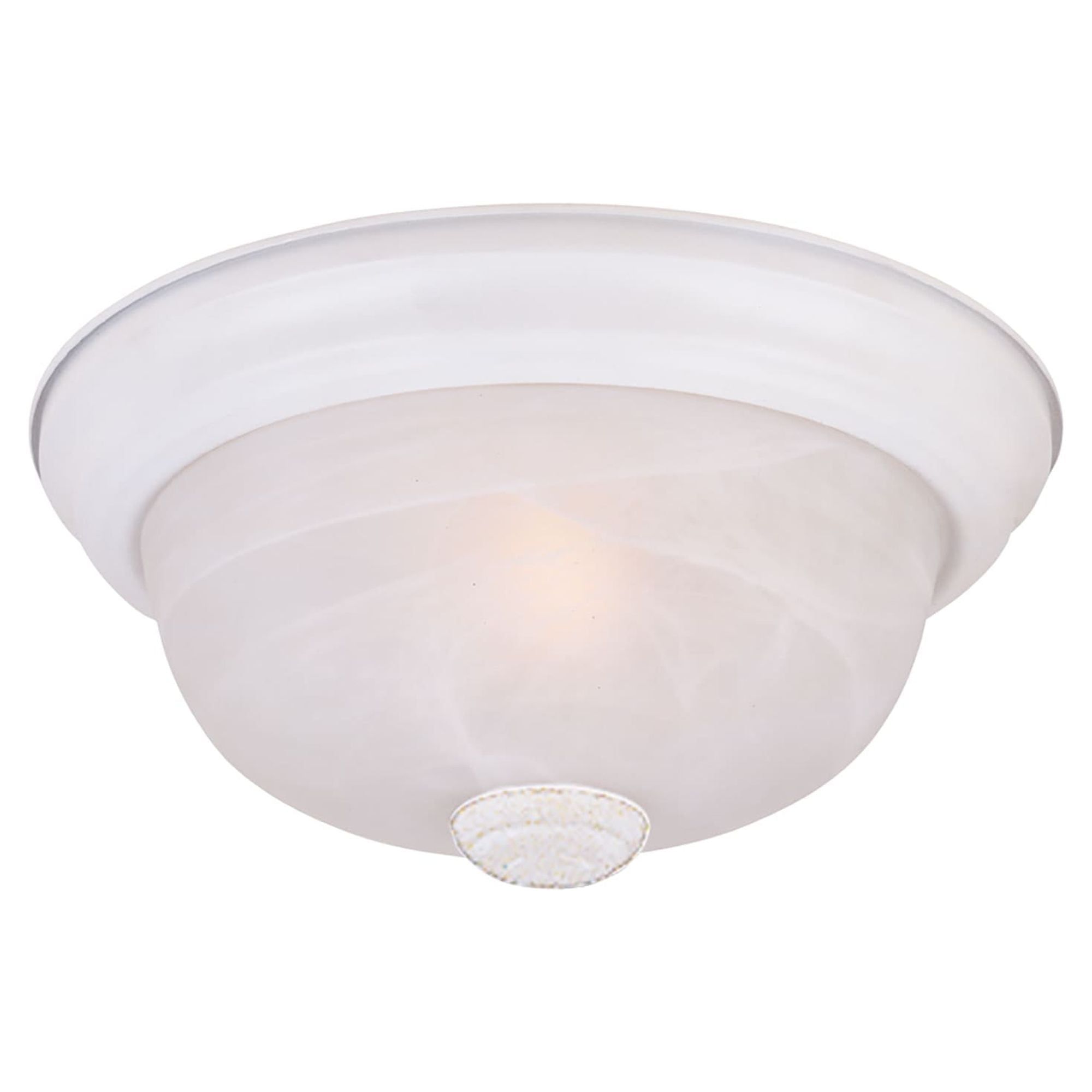 Reedley Alabaster Glass 15" White Flush Mount Ceiling Light