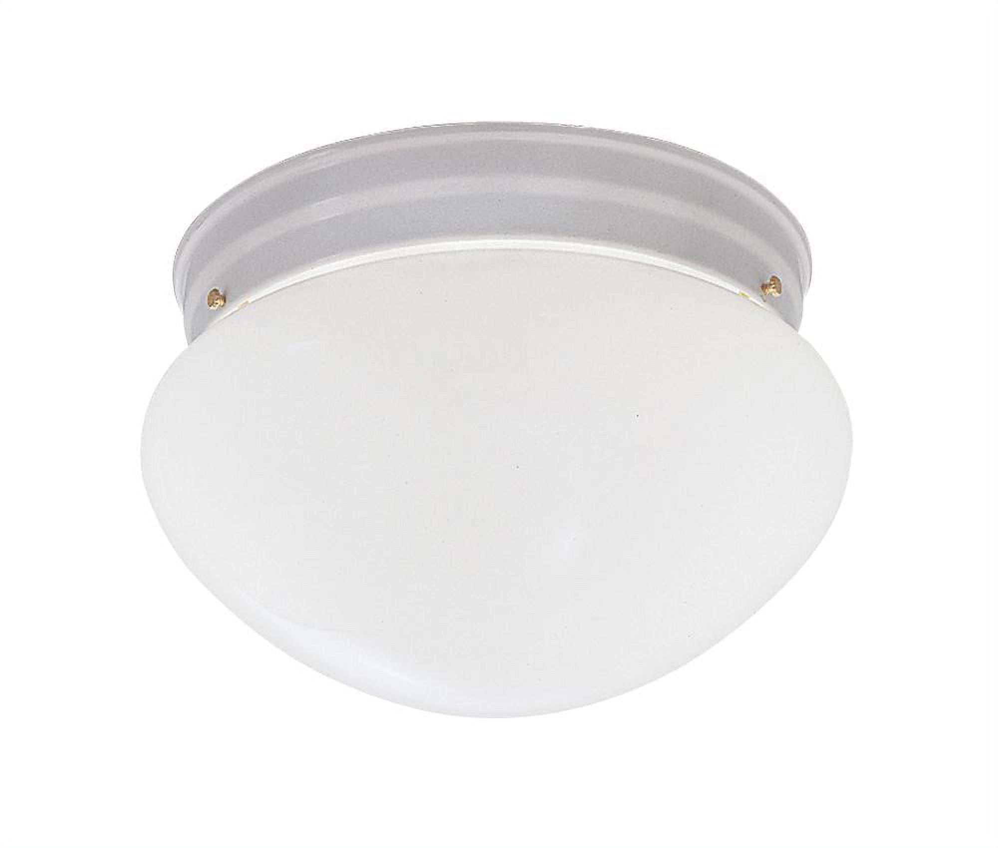 Sleek White Frosted Glass 9.25" Globe Flush Mount Light