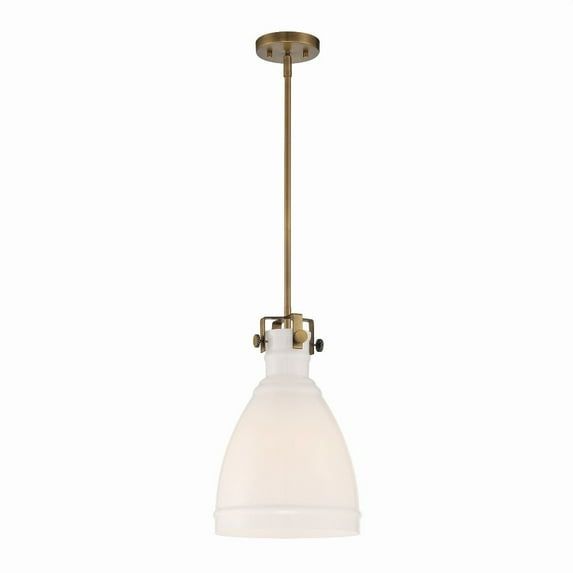 Beechmont Silhouette 16.75" Old Satin Brass Glass Pendant Light