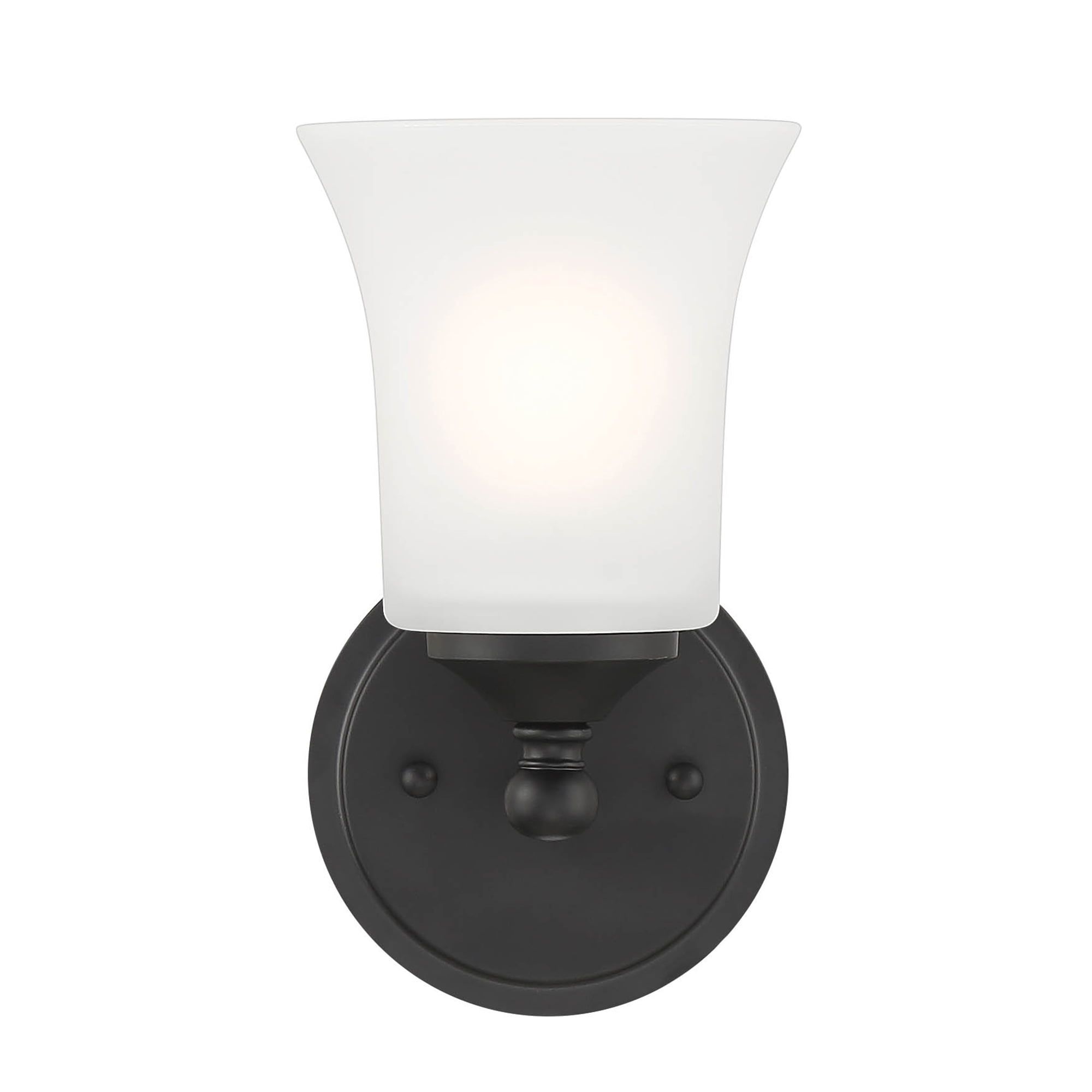 Matte Black Frosted Glass Dimmable Wall Sconce