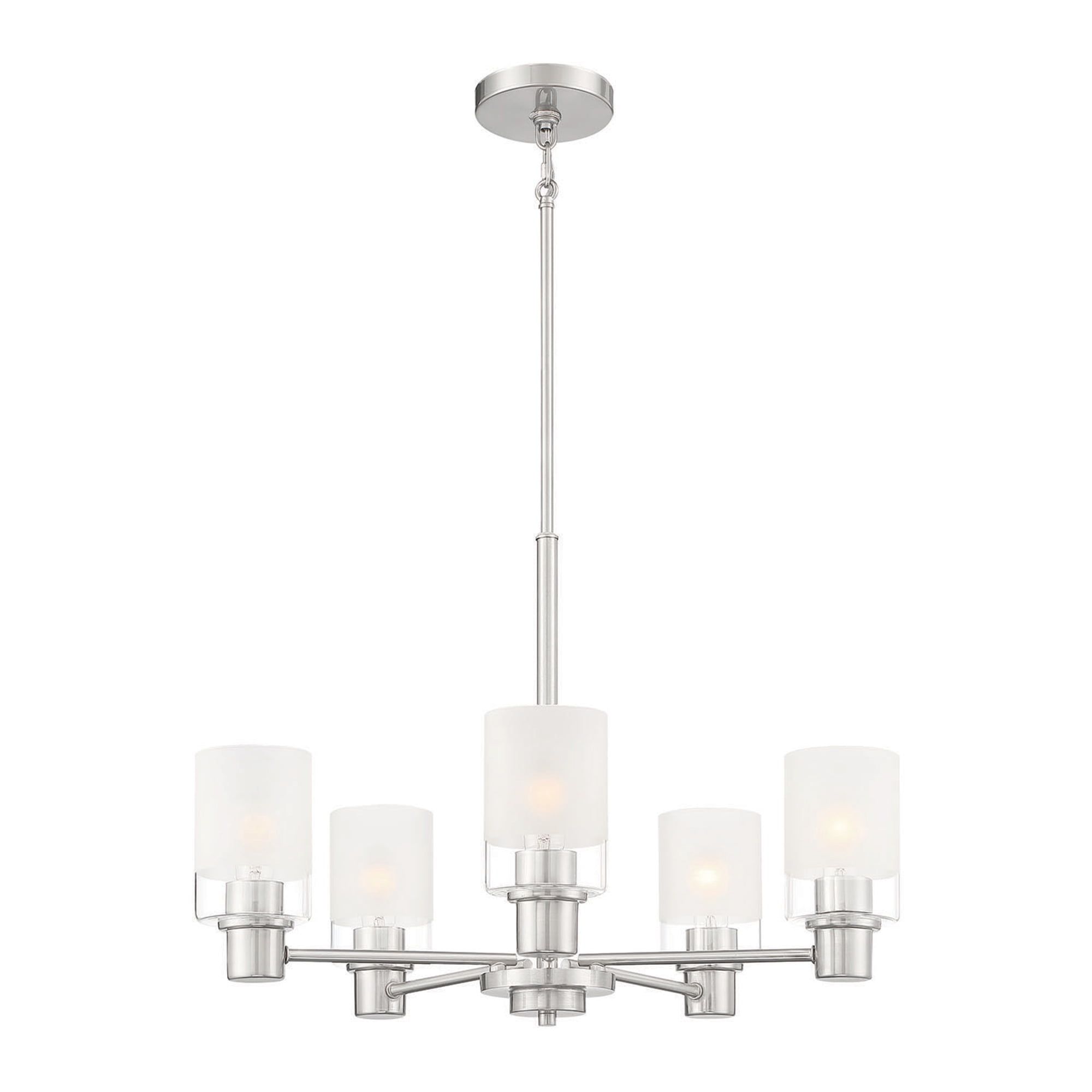 Cedar Lane Black and Brushed Nickel 5-Light Chandelier