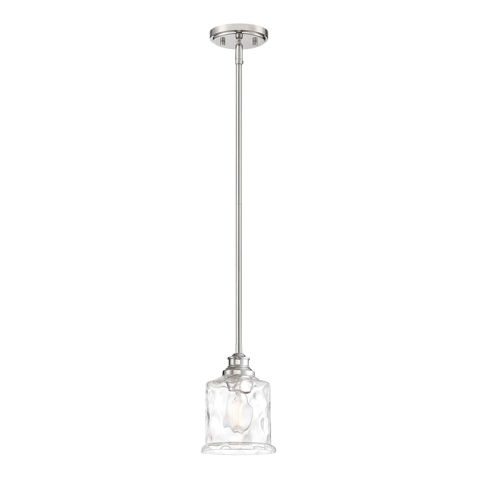 Drake Polished Nickel 10" Mini Pendant Light for Indoor/Outdoor