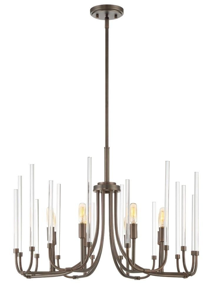 Laretto Satin Copper Bronze 8-Light Traditional Chandelier