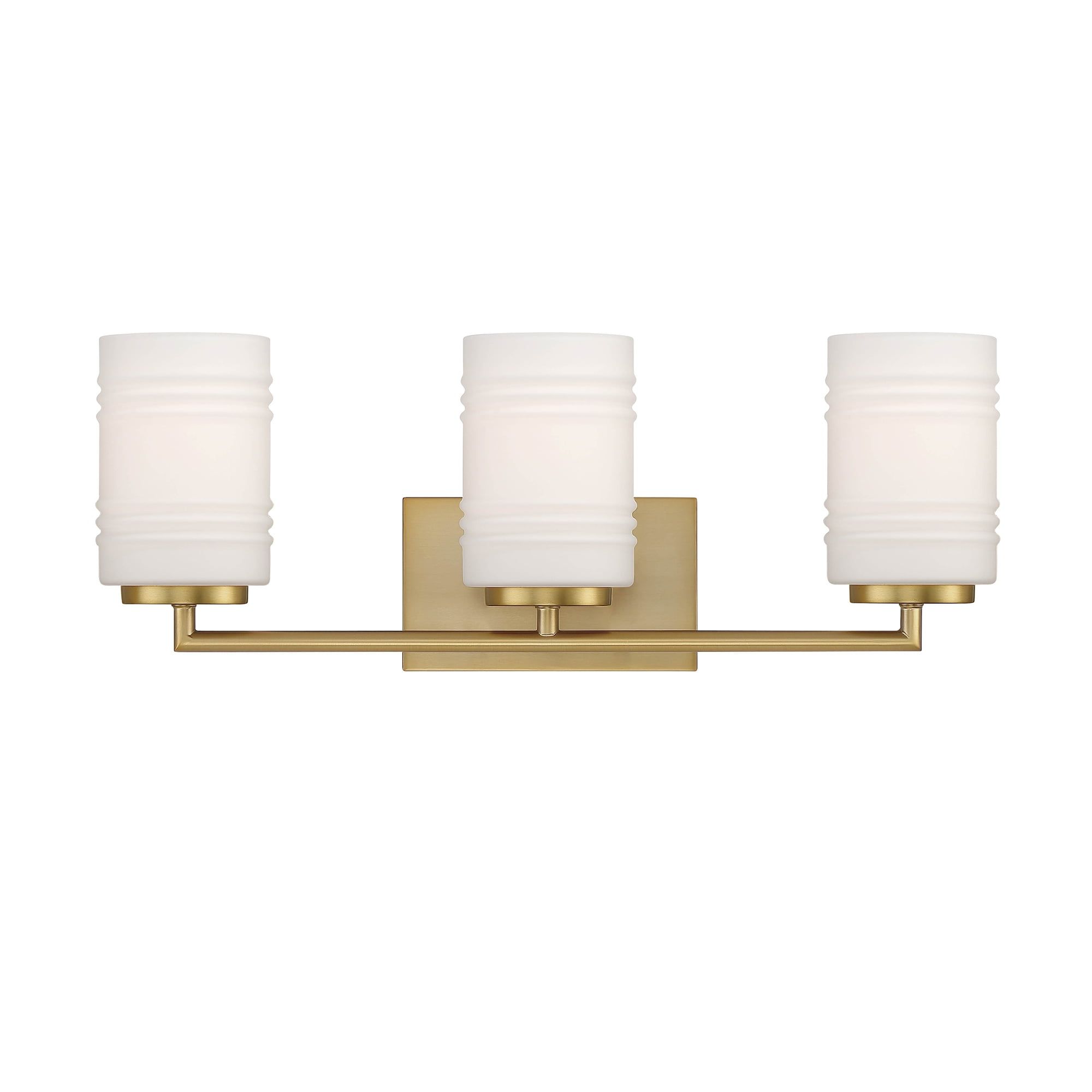 Leavenworth Brushed Gold 23.5" Outdoor Vanity Light with Etched Opal Glass