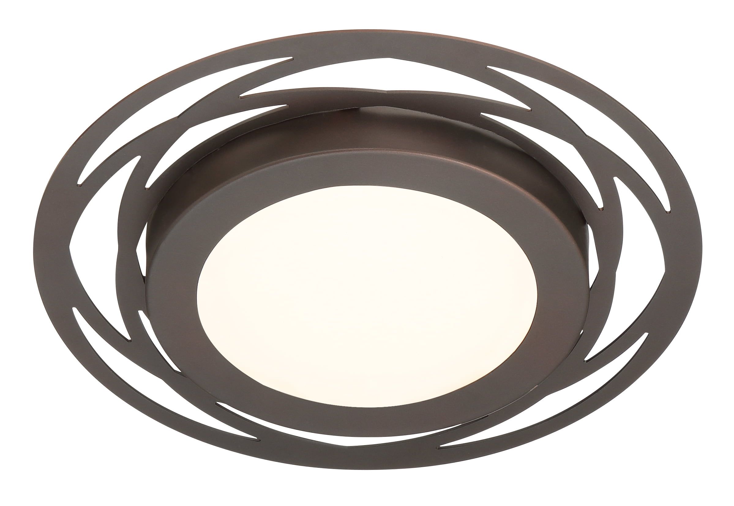 Satin Bronze 11.5" Glass LED Flush Mount Ceiling Fixture