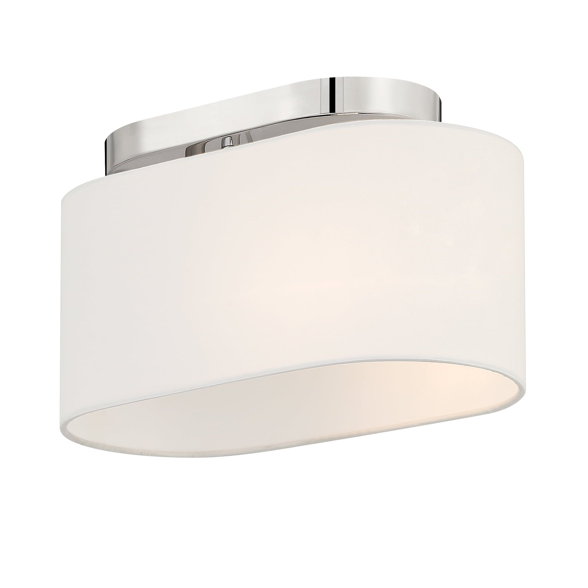 Midtown Modern 7" Polished Nickel Semi-Flush Ceiling Light