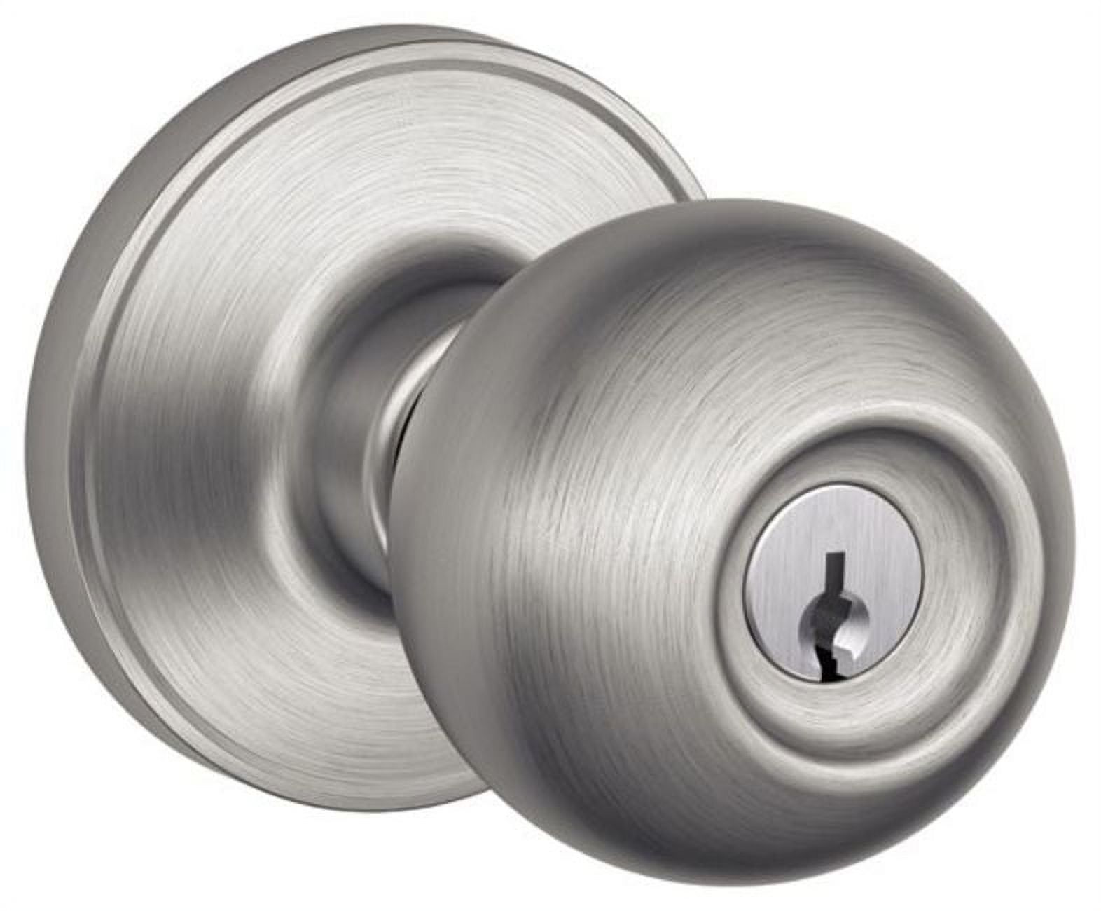 Corona Satin Stainless Steel Ball Knob Entry Lock