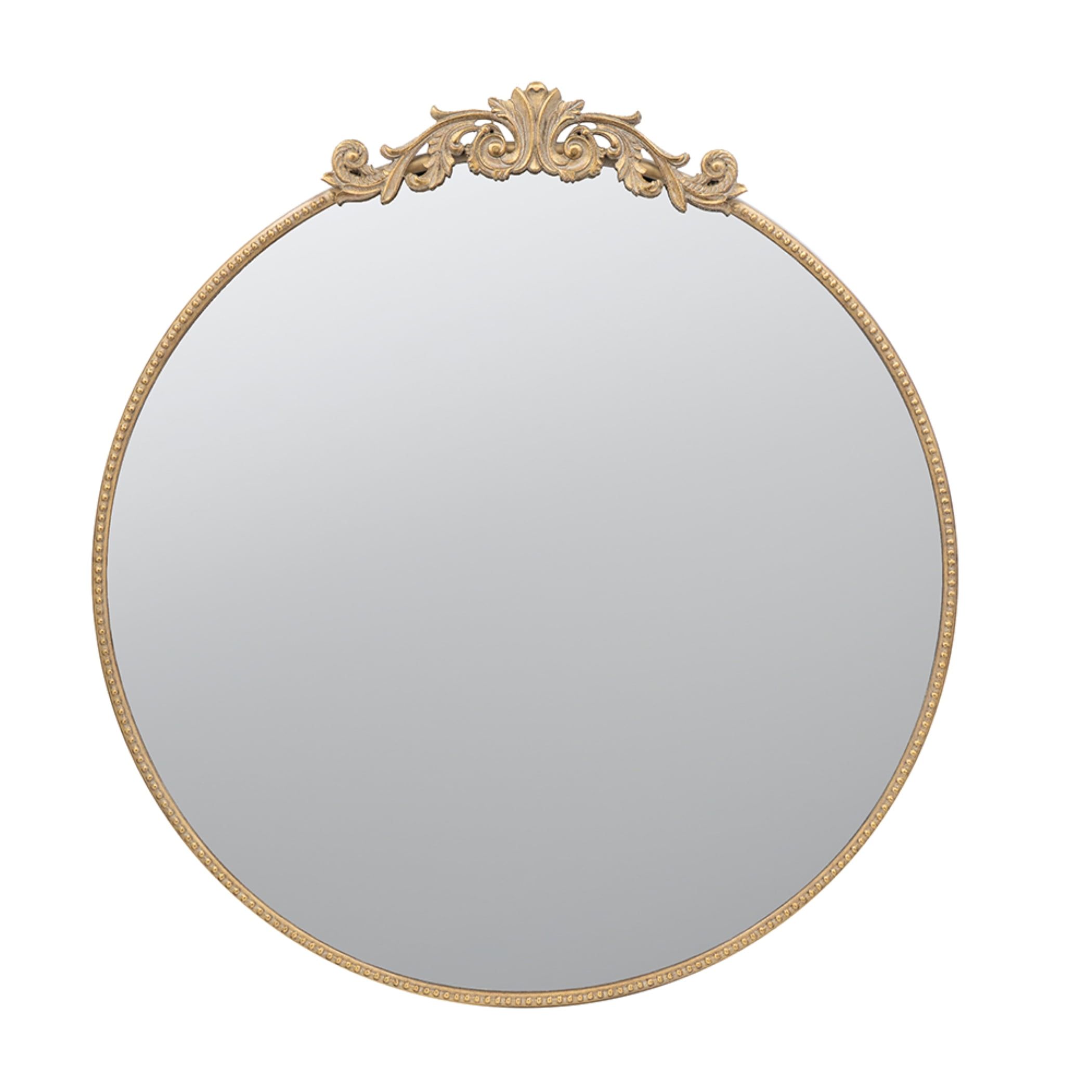 Dia Round Gold Baroque Wall Mirror