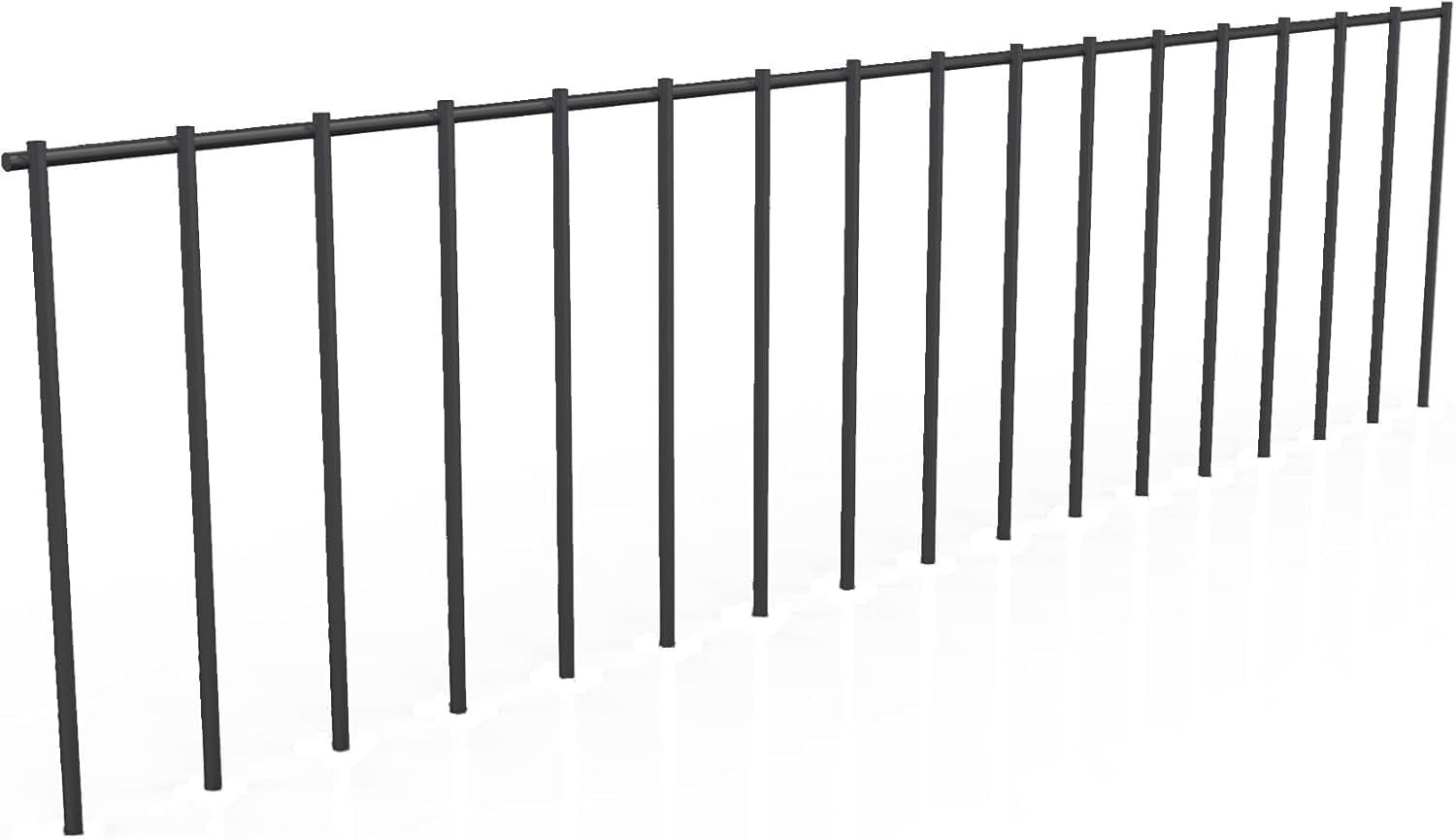 Black Metal No-Dig Fence Panels for Medium Pets