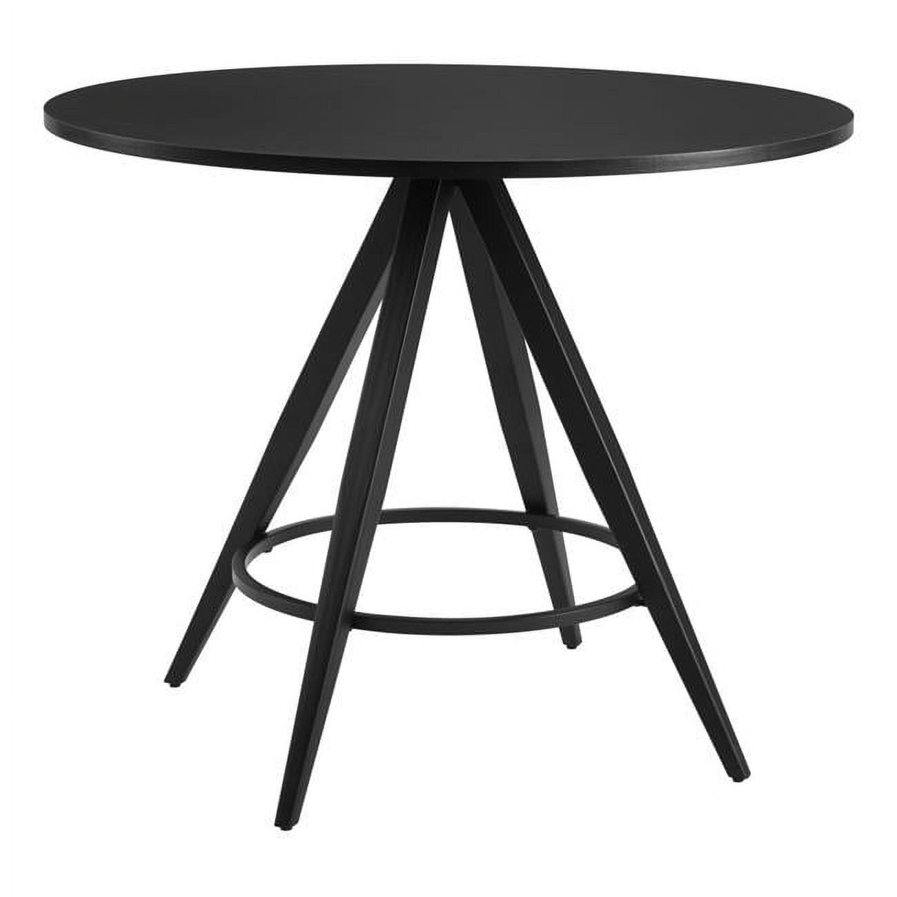 Kosumo Black Round MDF and Steel Dining Table