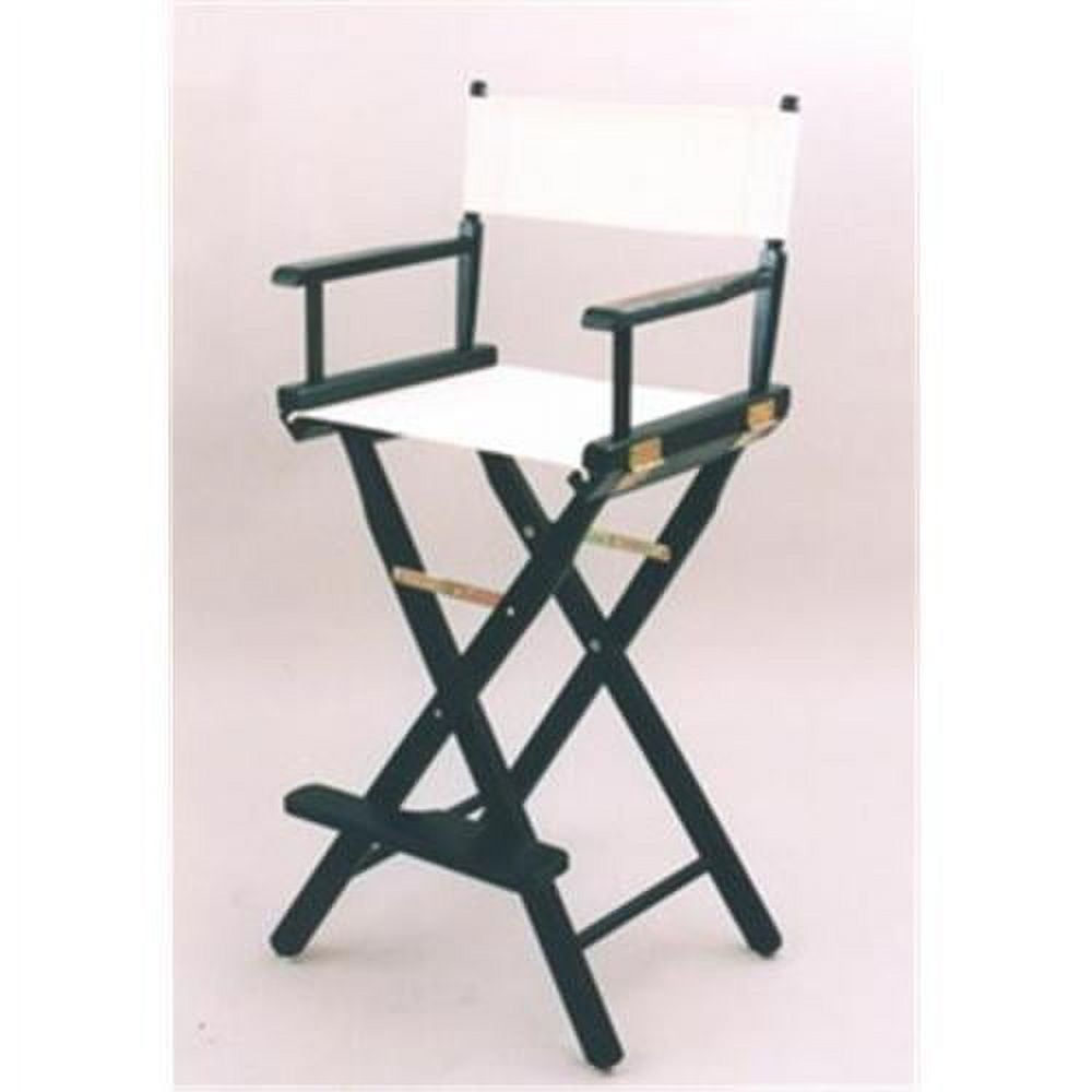 Black and White 30-Inch Wooden Director's Chair