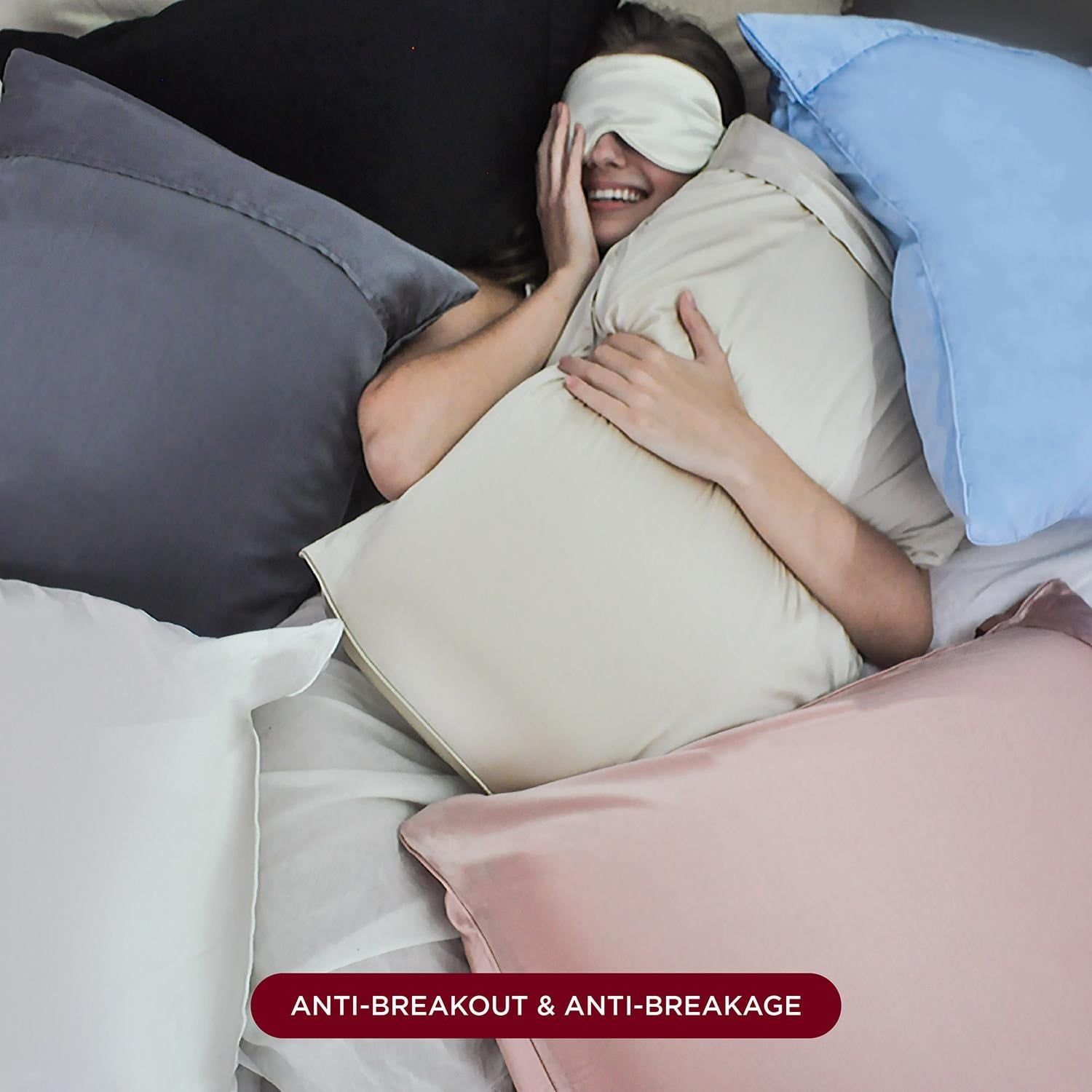 Luxurious Pink King Silk Pillowcase with Hidden Zipper