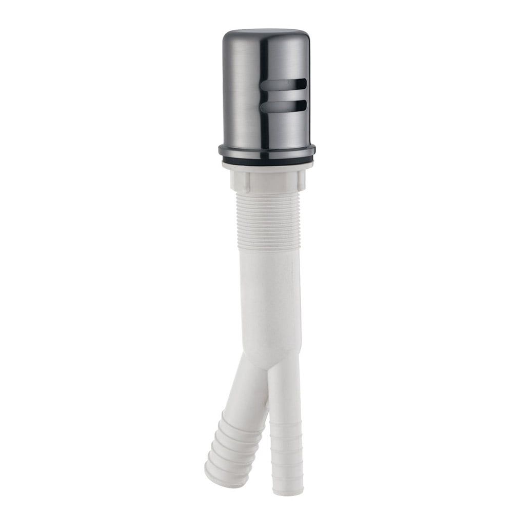 Satin Nickel Dishwasher Air Gap Kit with Brass Cap