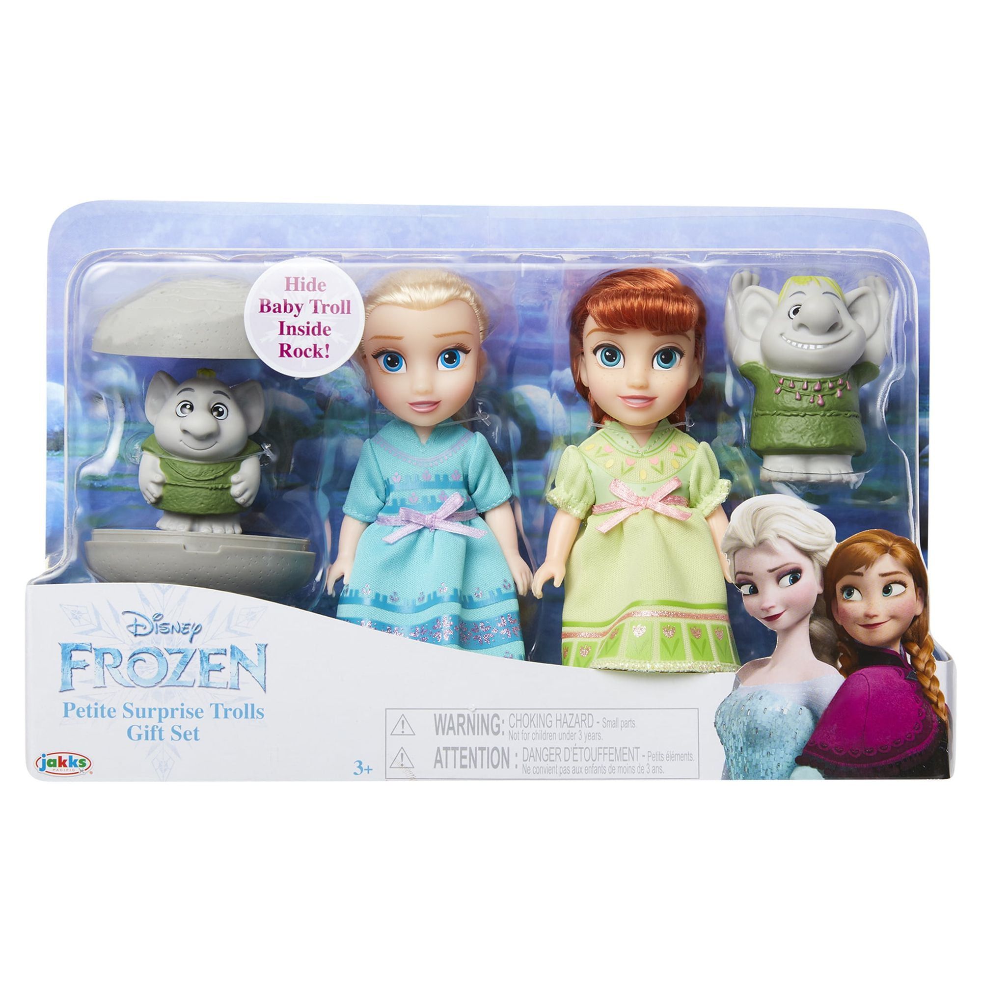 Disney Frozen Petite Princess Dolls with Troll Friends Gift Set