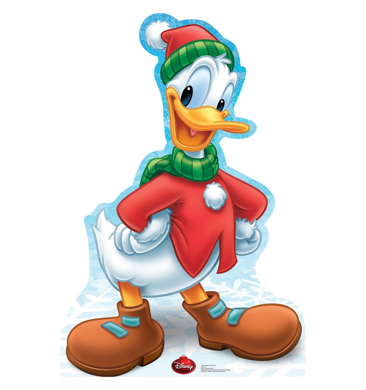 Holiday Donald Duck Life-Size Cardboard Standup