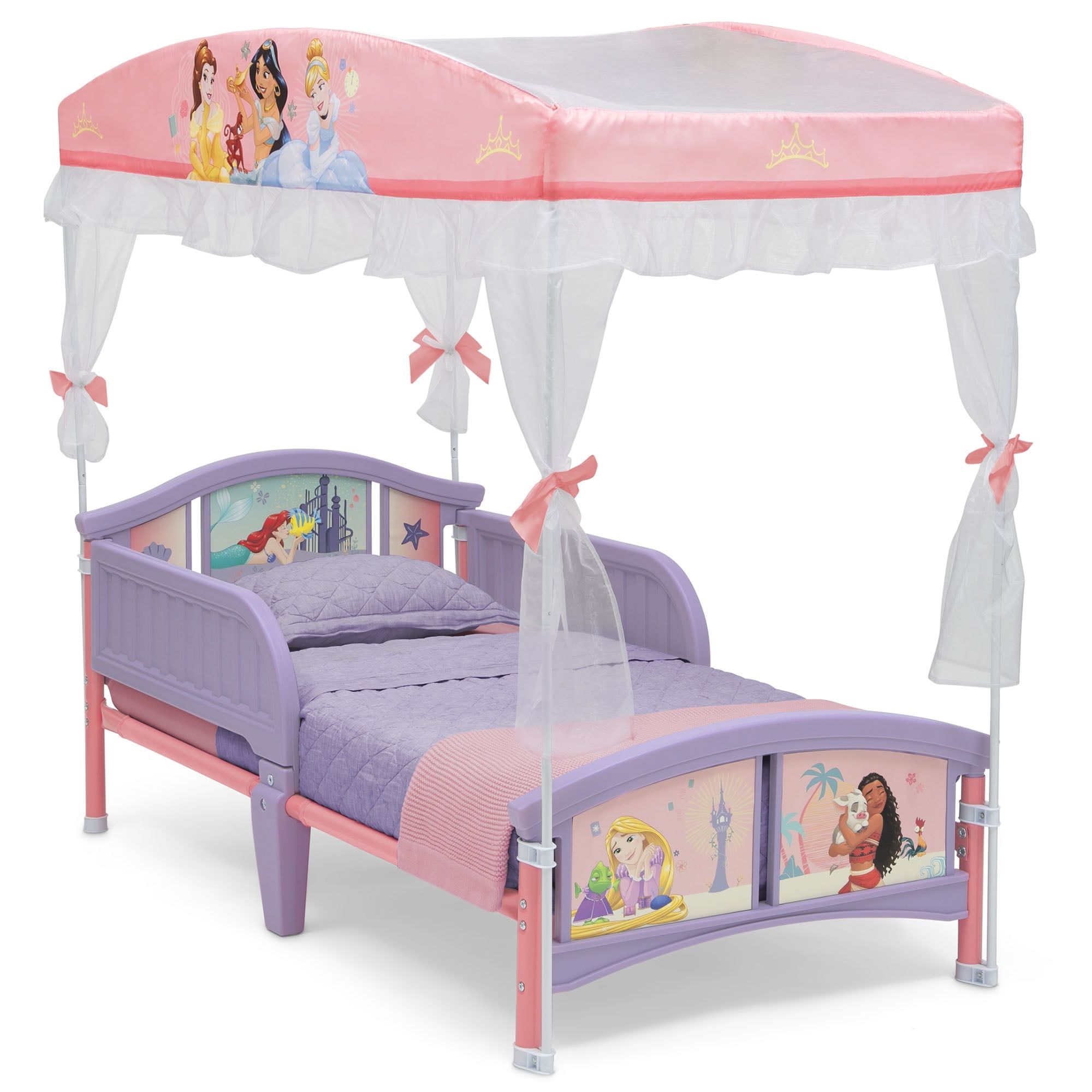 Disney Princess Pink and Purple Toddler Canopy Bed