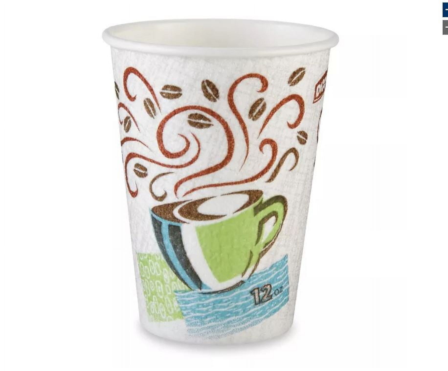 Dixie 12 oz Multicolor Paper Hot Beverage Cups