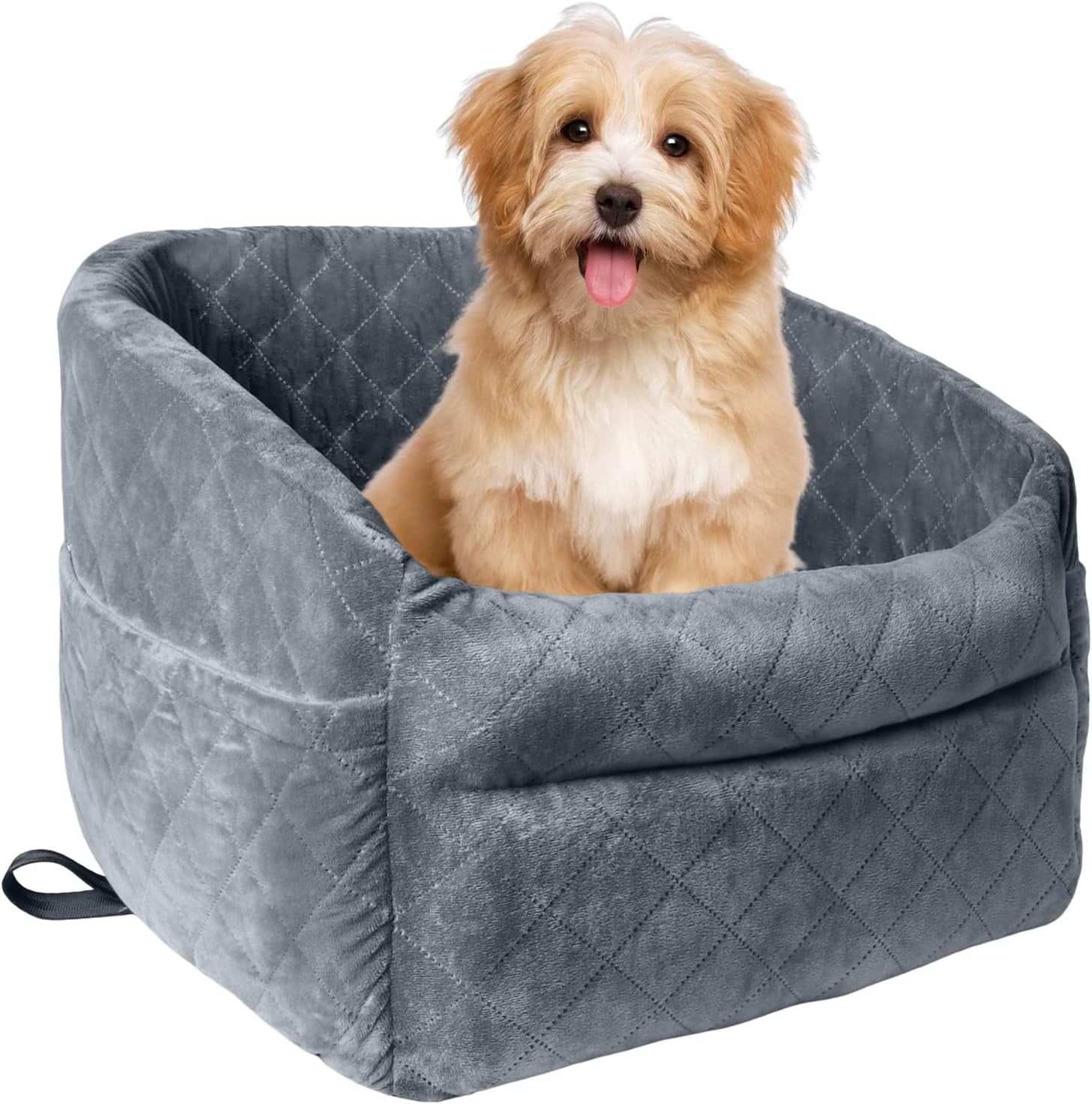 Large Gray Soft Sided Dog Car Seat Carrier