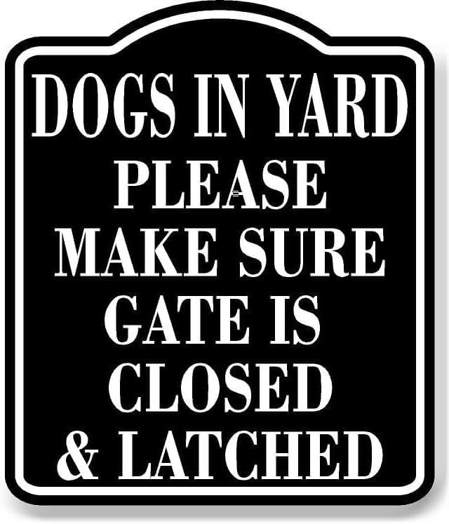 Black Aluminum Composite Gate Closure Warning Sign 8.5"x10"