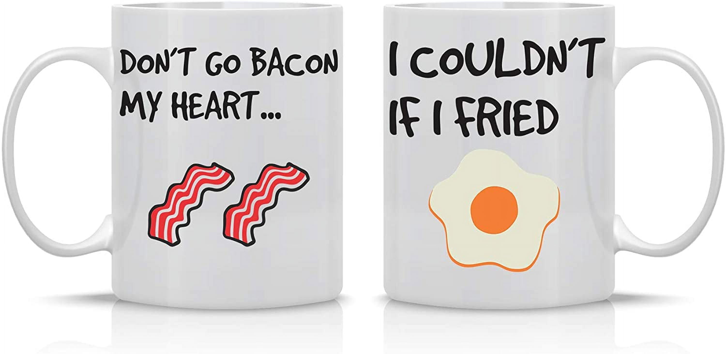 Don't Go Bacon My Heart White Ceramic Mug Set