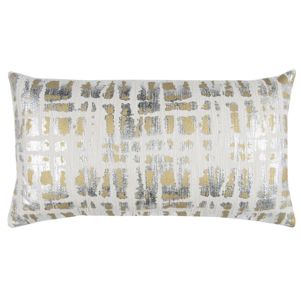 Ivory and Gold Rectangular Cotton Universal Sleeper Pillow